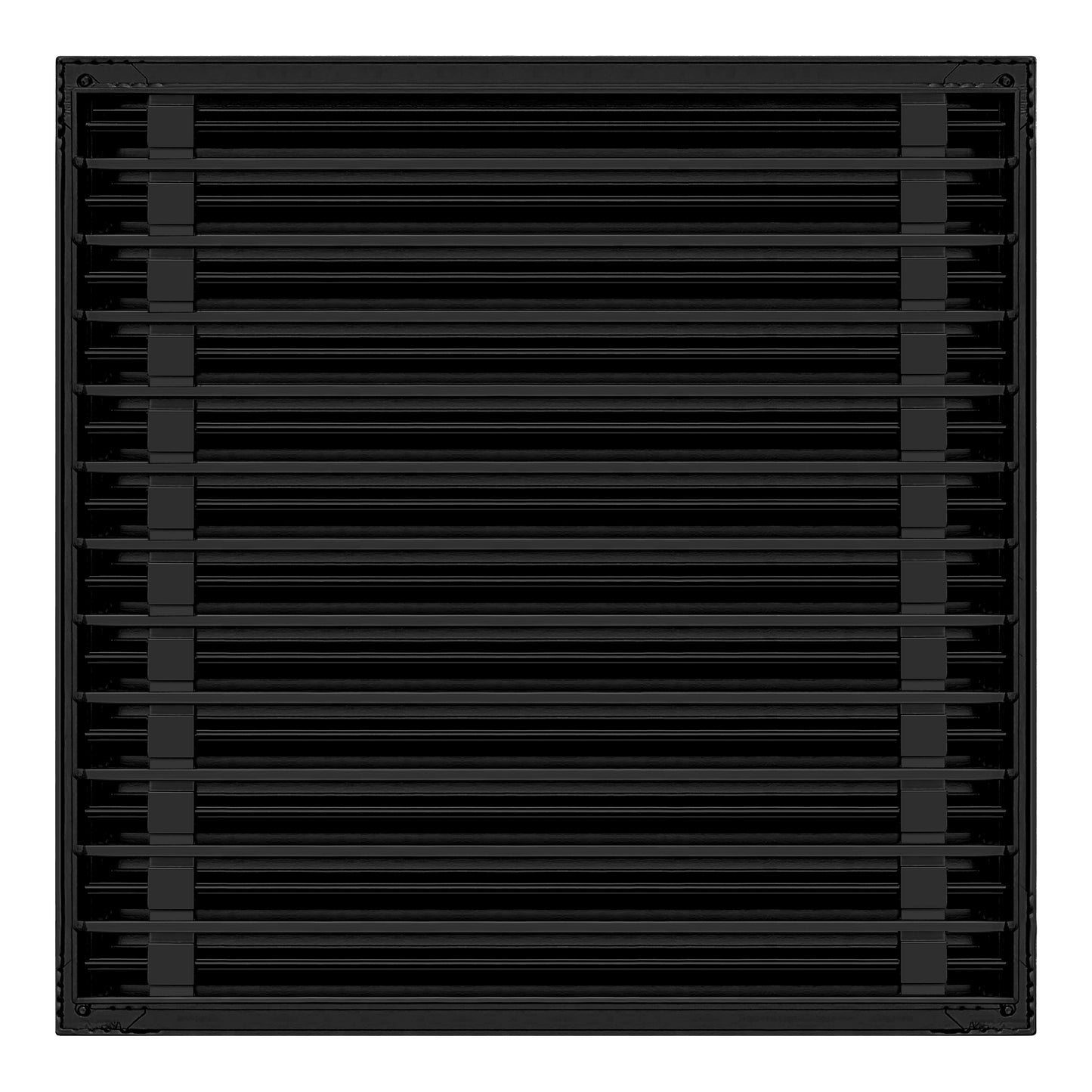Back of 24x24 Modern Air Vent Cover Black - 24x24 Standard Linear Slot Diffuser Black - Texas Buildmart