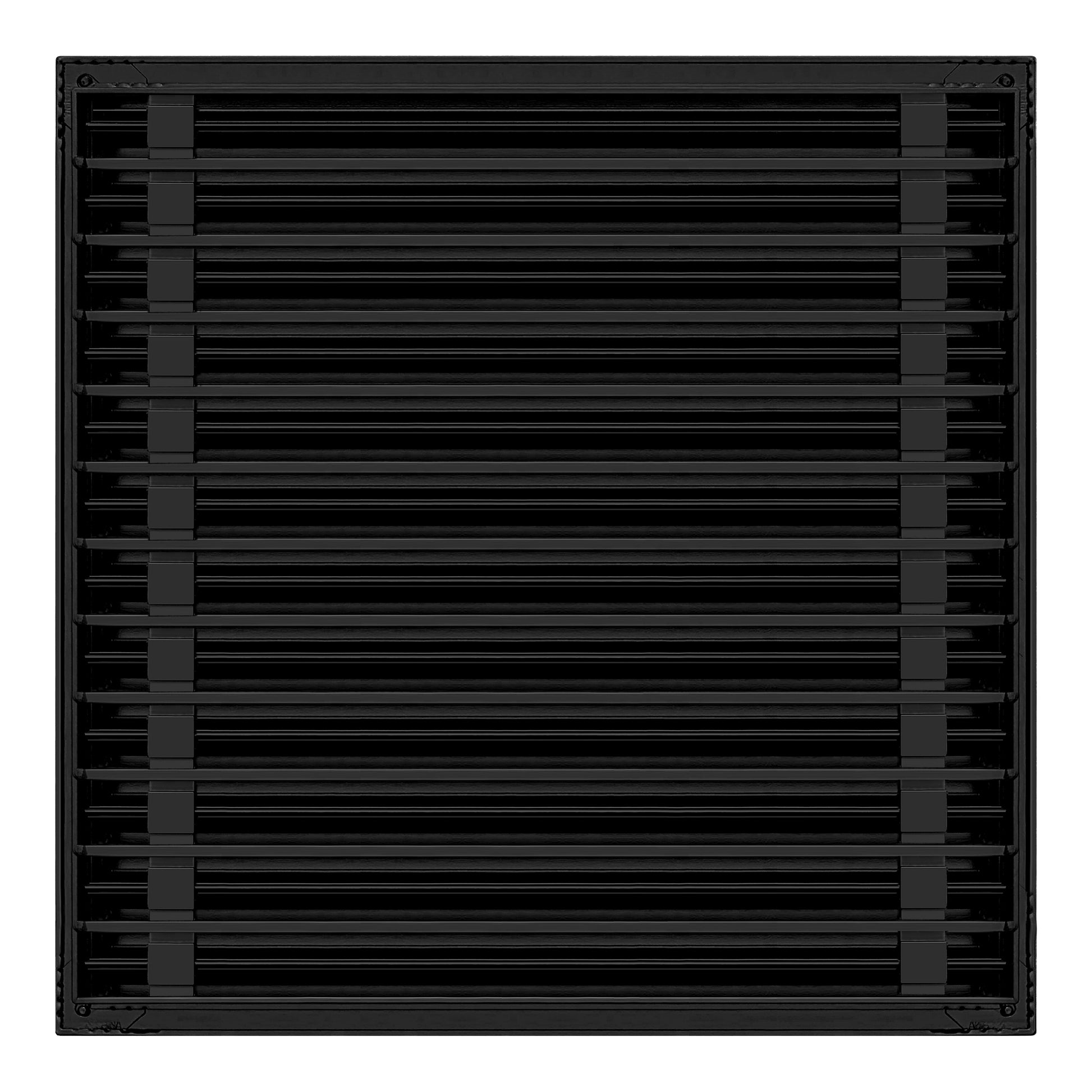 Back of 24x24 Modern Air Vent Cover Black - 24x24 Standard Linear Slot Diffuser Black - Texas Buildmart