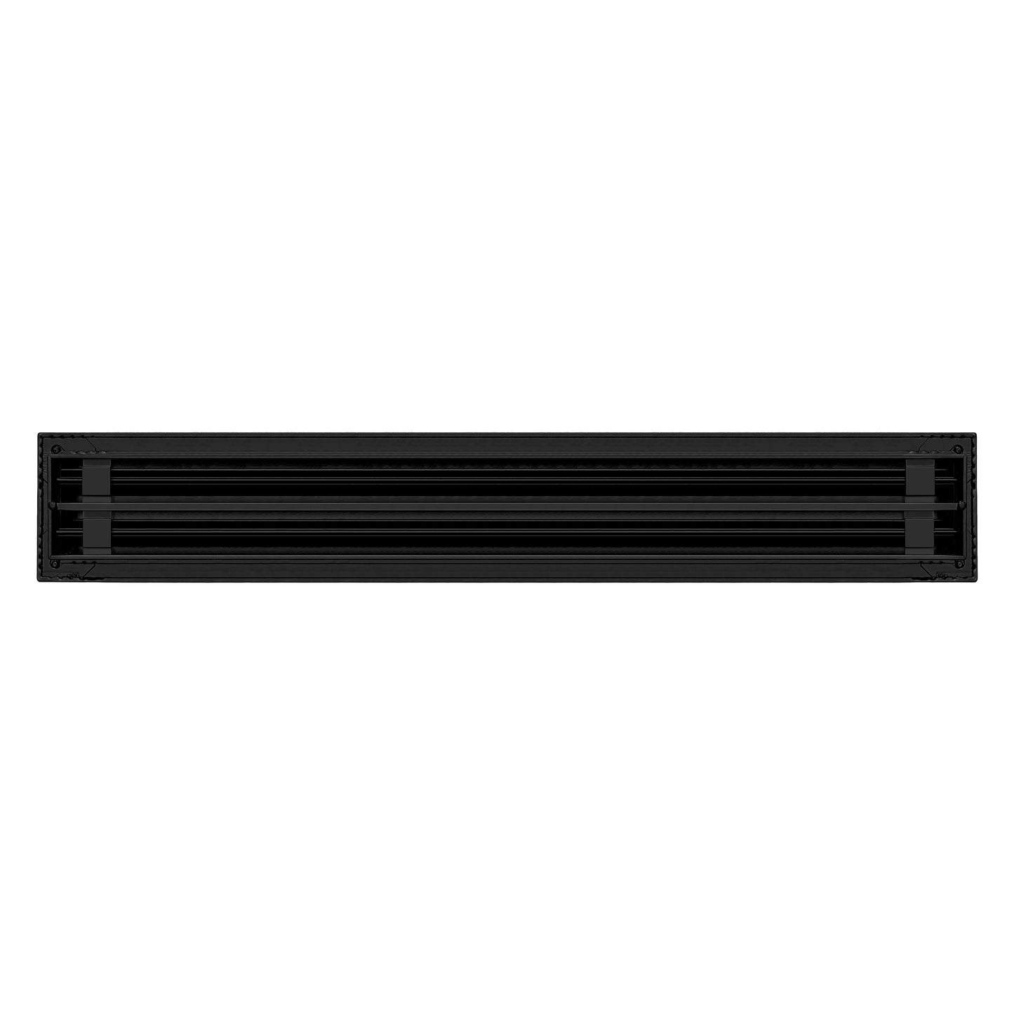Back of 24x4 Modern Air Vent Cover Black - 24x4 Standard Linear Slot Diffuser Black - Texas Buildmart