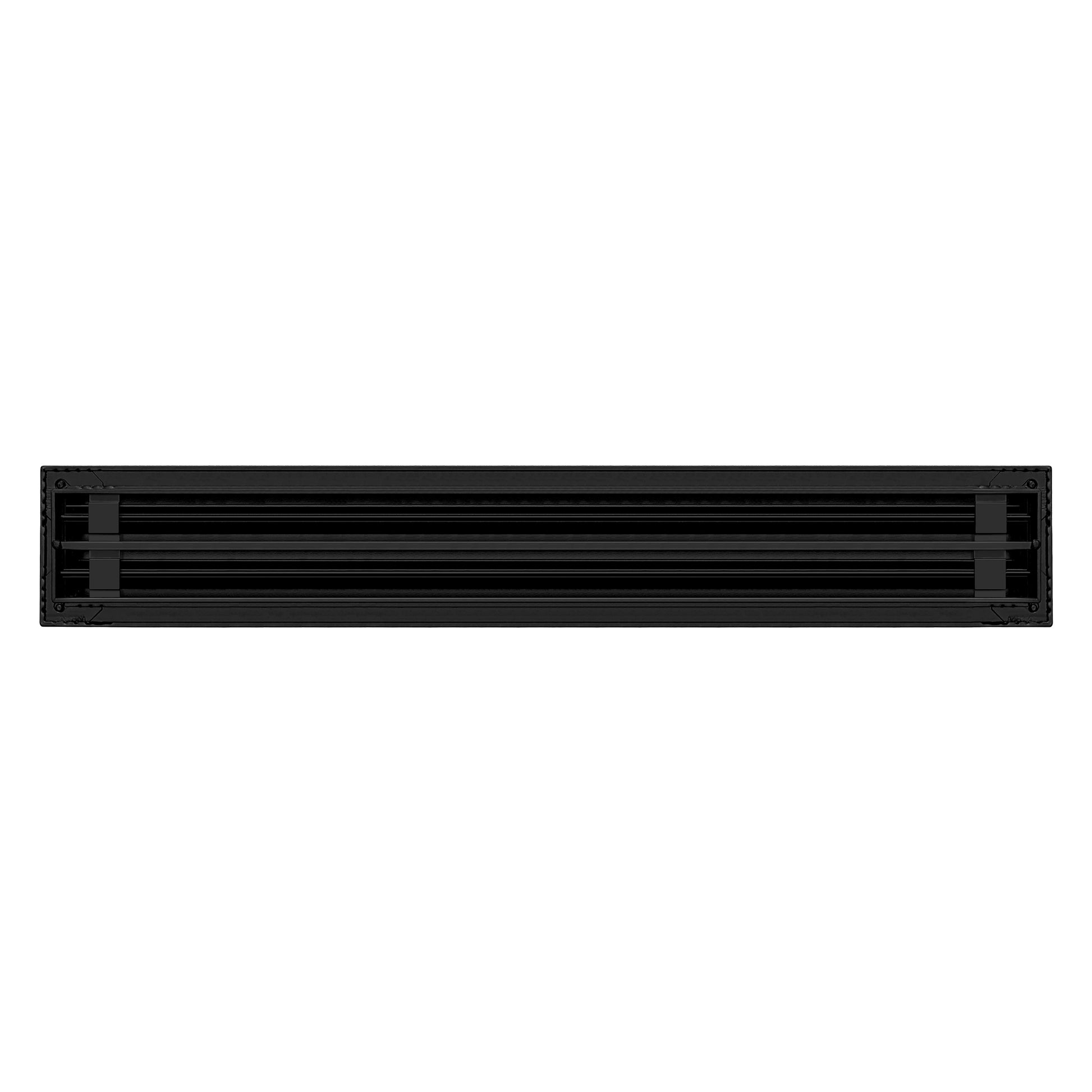 Back of 24x4 Modern Air Vent Cover Black - 24x4 Standard Linear Slot Diffuser Black - Texas Buildmart