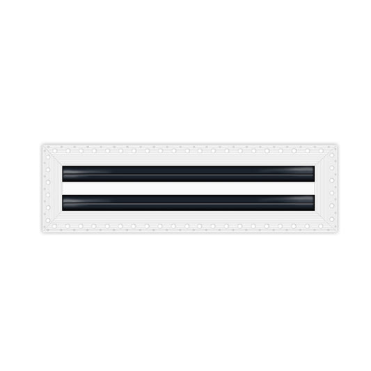 BUILDMART - 24" MUD-IN Linear Slot Diffuser - 2 Slot - Air Vent Cover - Drywall MUD IN White Air Vent - MUD Linear Slot Diffuser - Register Grille for Ceiling and Walls - Texas Buildmart