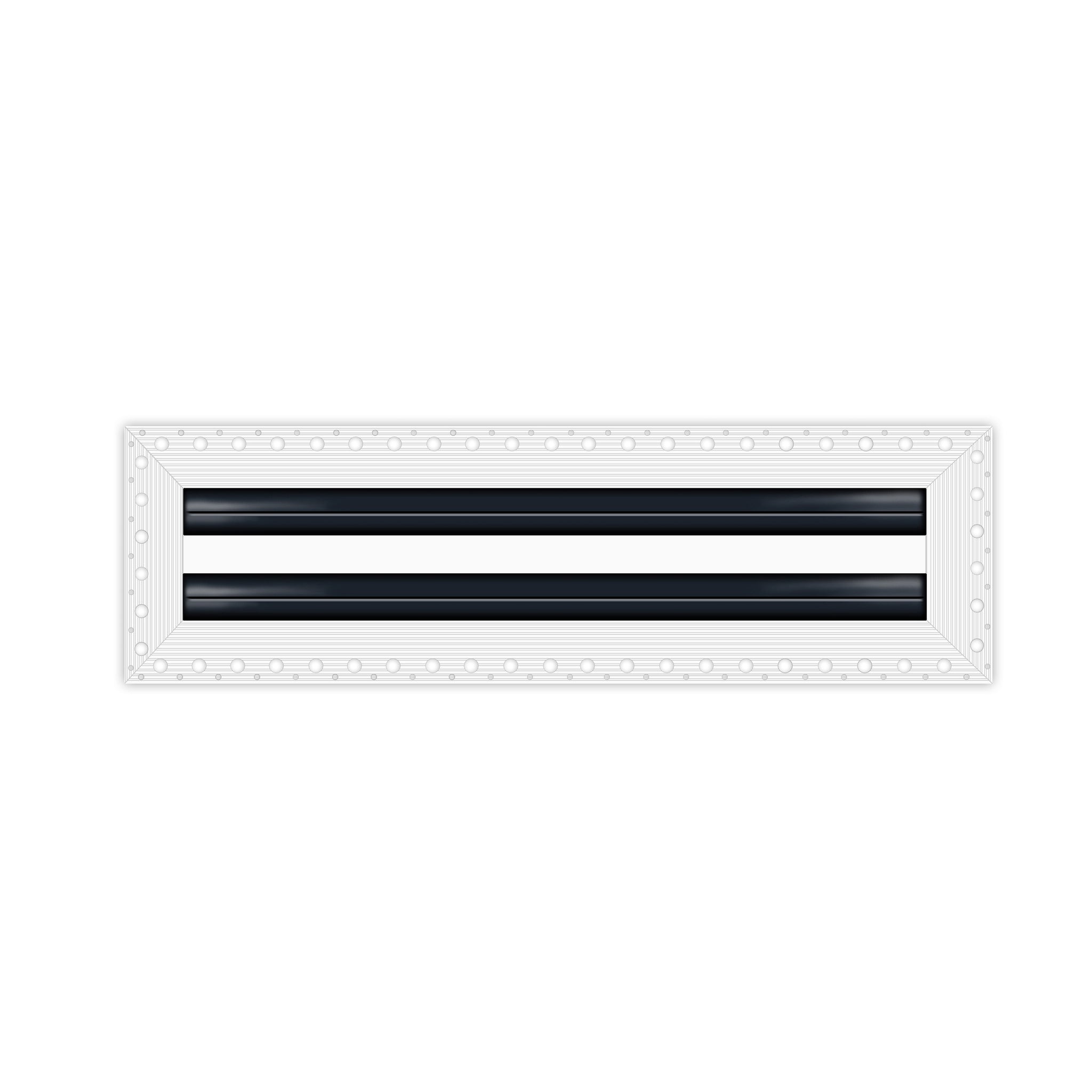 BUILDMART - 24" MUD-IN Linear Slot Diffuser - 2 Slot - Air Vent Cover - Drywall MUD IN White Air Vent - MUD Linear Slot Diffuser - Register Grille for Ceiling and Walls - Texas Buildmart