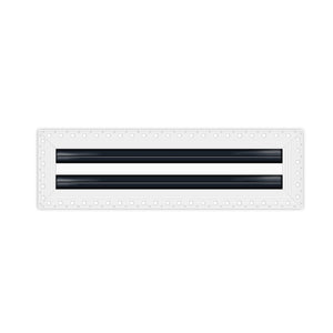 BUILDMART - 24" MUD-IN Linear Slot Diffuser - 2 Slot - Air Vent Cover - Drywall MUD IN White Air Vent - MUD Linear Slot Diffuser - Register Grille for Ceiling and Walls - Texas Buildmart