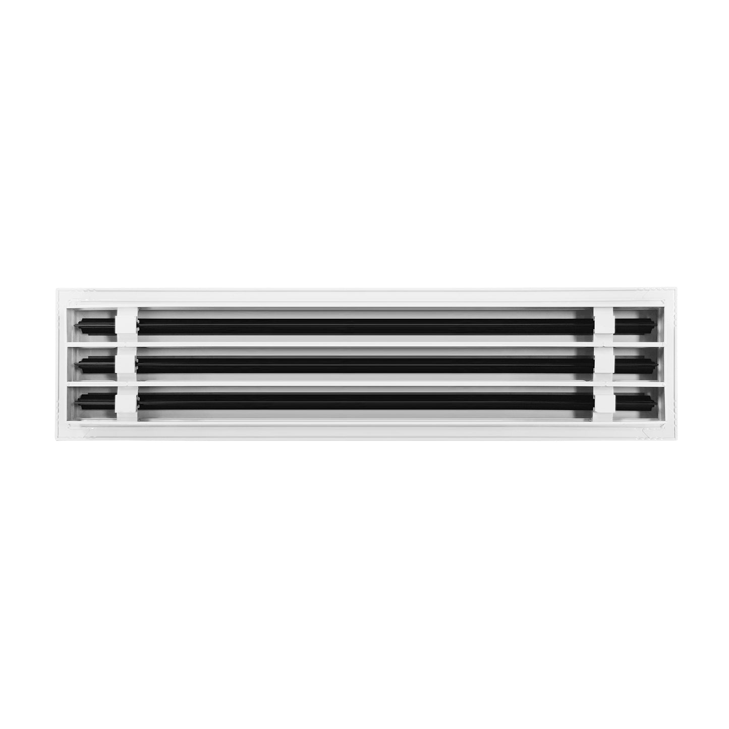 Back of 24x6 Modern Air Vent Cover White - 24x6 Standard Linear Slot Diffuser White - Texas Buildmart