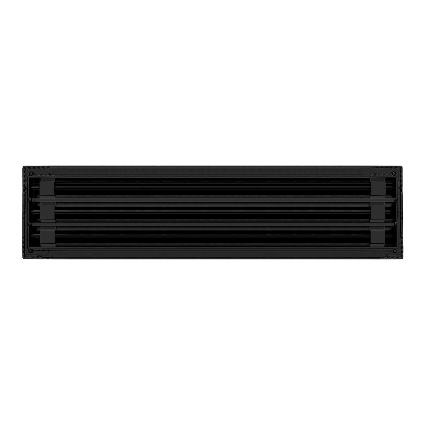 Back of 24x6 Modern Air Vent Cover Black - 24x6 Standard Linear Slot Diffuser Black - Texas Buildmart