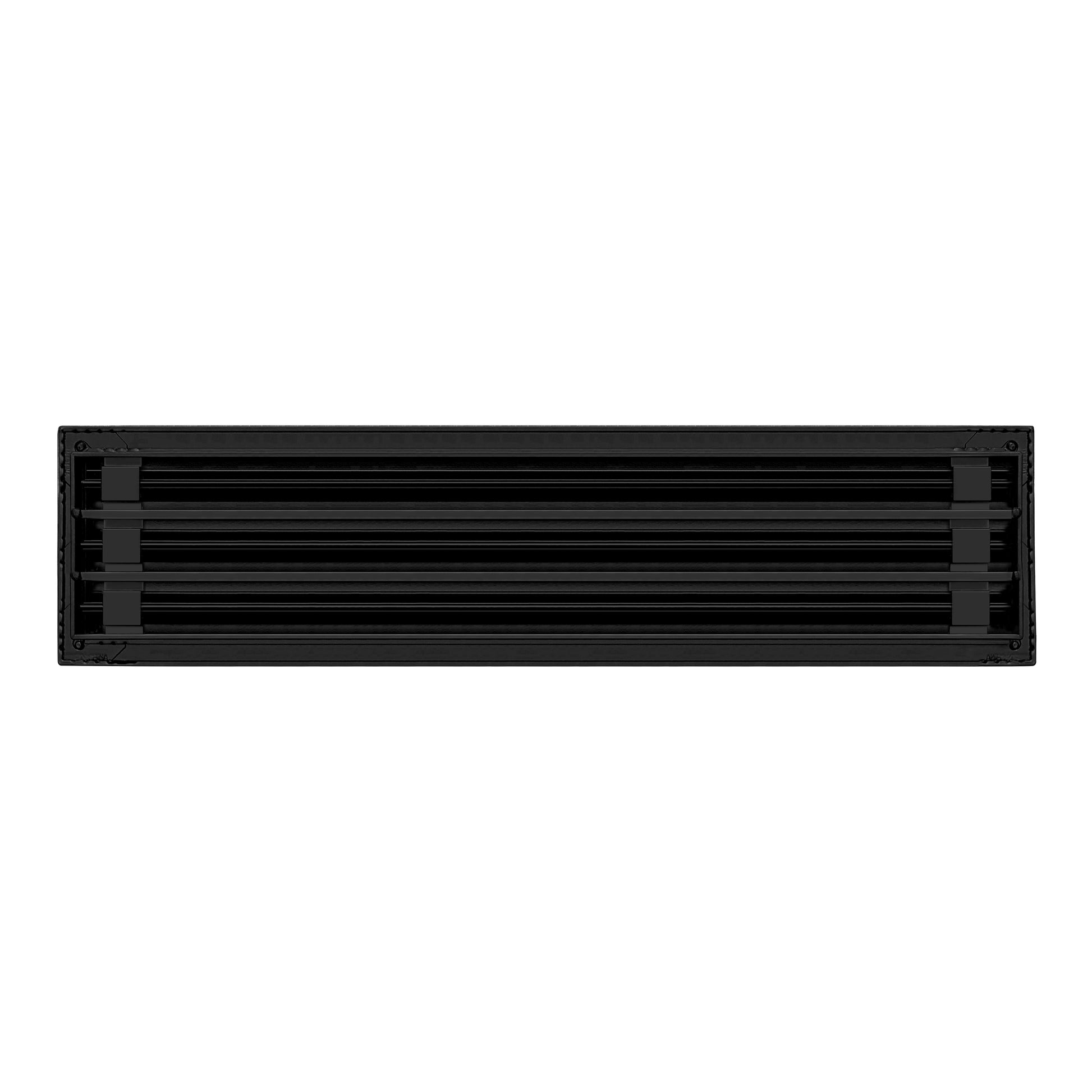 Back of 24x6 Modern Air Vent Cover Black - 24x6 Standard Linear Slot Diffuser Black - Texas Buildmart