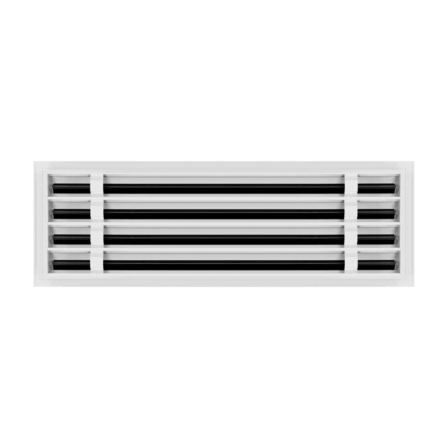 Back of 24x8 Modern Air Vent Cover White - 24x8 Standard Linear Slot Diffuser White - Texas Buildmart