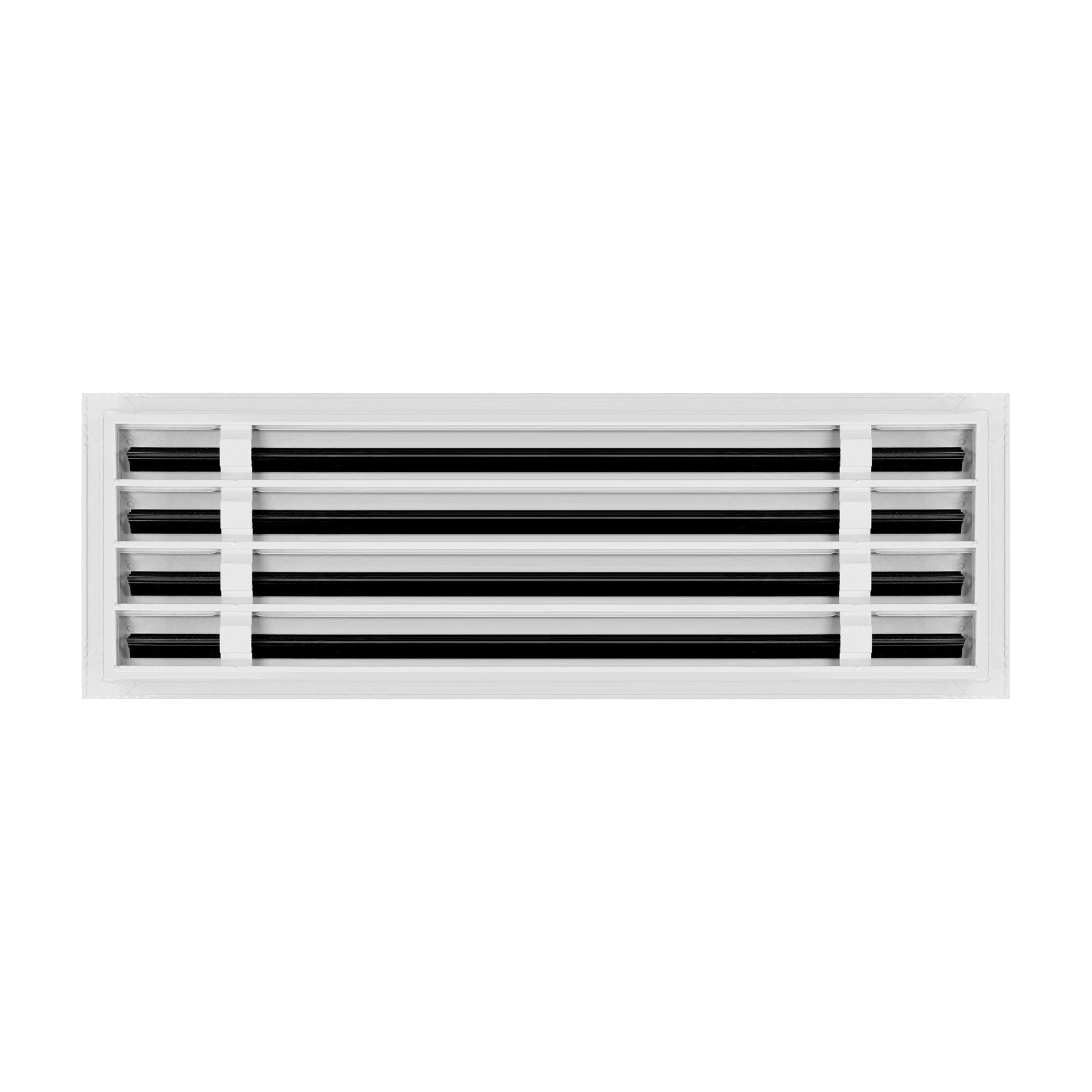 Back of 24x8 Modern Air Vent Cover White - 24x8 Standard Linear Slot Diffuser White - Texas Buildmart