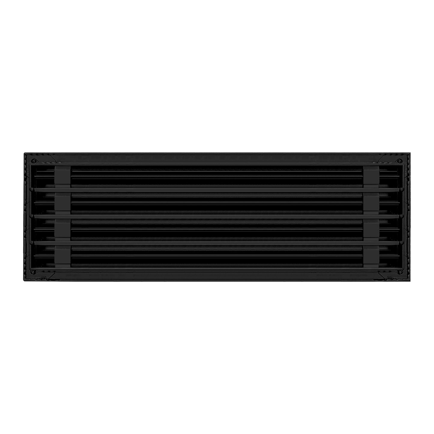 Back of 24x8 Modern Air Vent Cover Black - 24x8 Standard Linear Slot Diffuser Black - Texas Buildmart