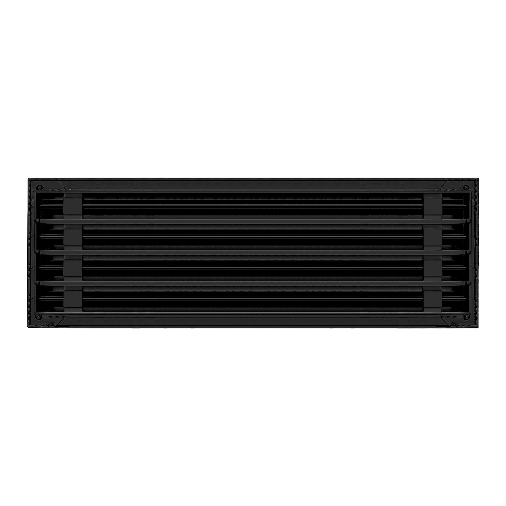 Back of 24x8 Modern Air Vent Cover Black - 24x8 Standard Linear Slot Diffuser Black - Texas Buildmart