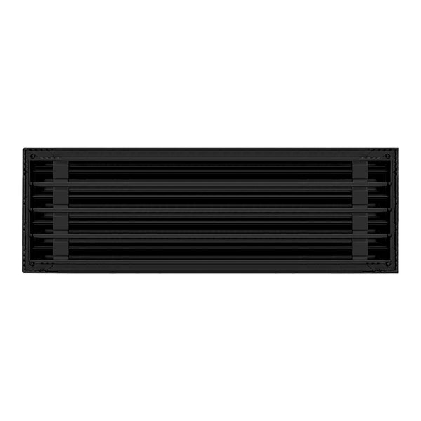 Back of 26x8 Modern Air Vent Cover Black - 26x8 Standard Linear Slot Diffuser Black - Texas Buildmart