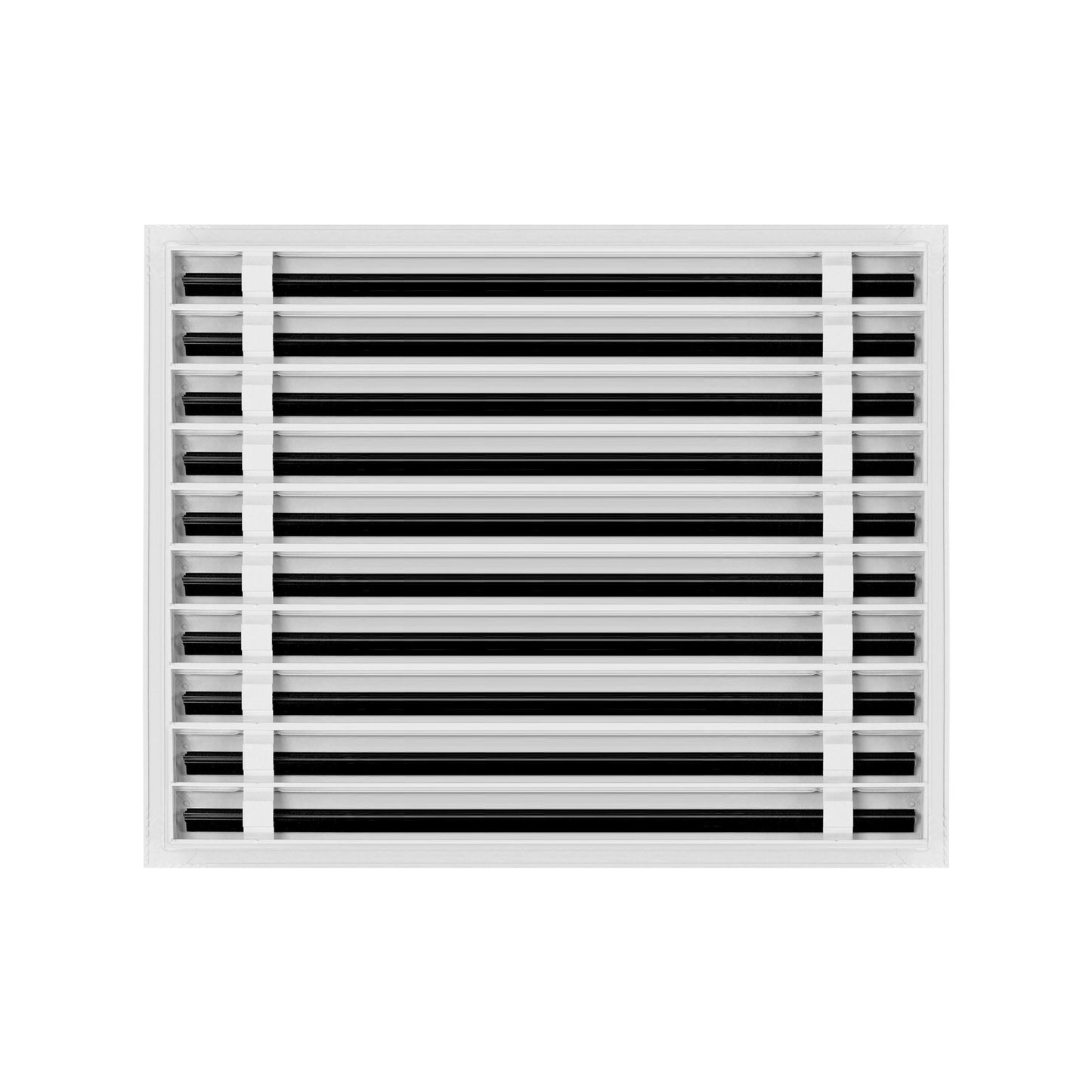 Back of 25x20 Modern Air Vent Cover White - 25x20 Standard Linear Slot Diffuser White - Texas Buildmart