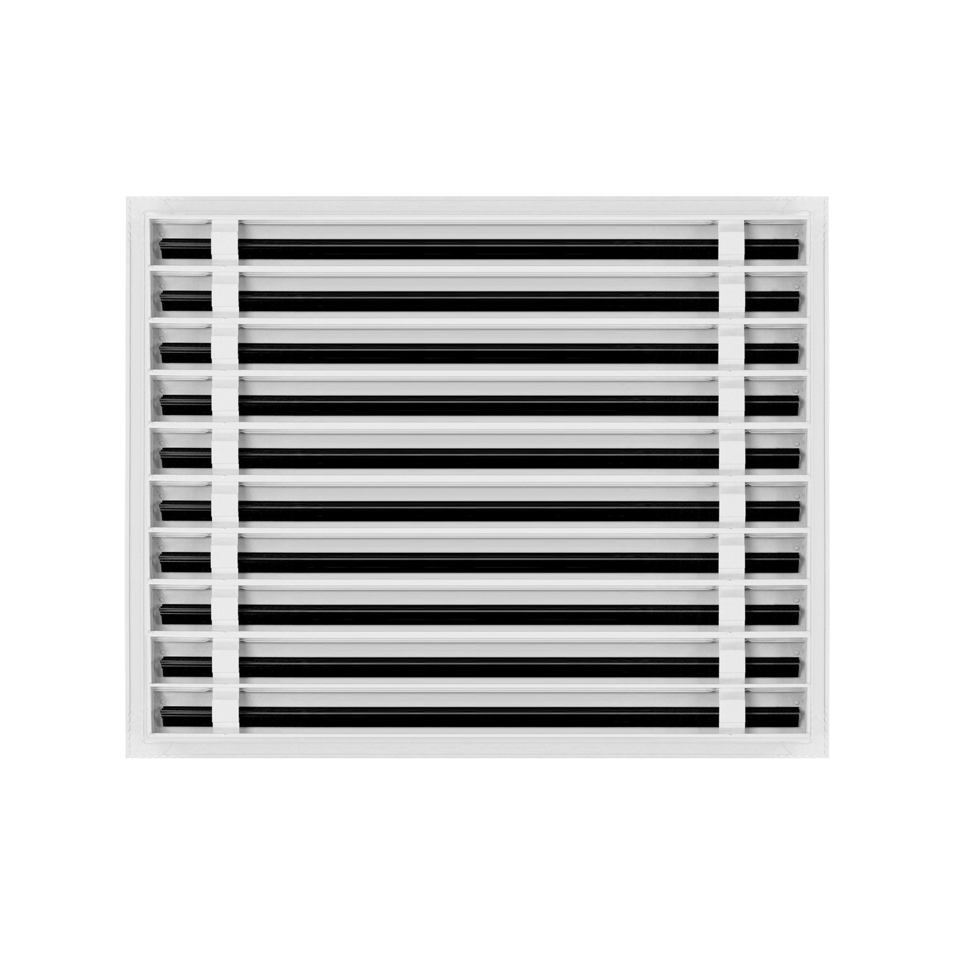 Back of 25x20 Modern Air Vent Cover White - 25x20 Standard Linear Slot Diffuser White - Texas Buildmart