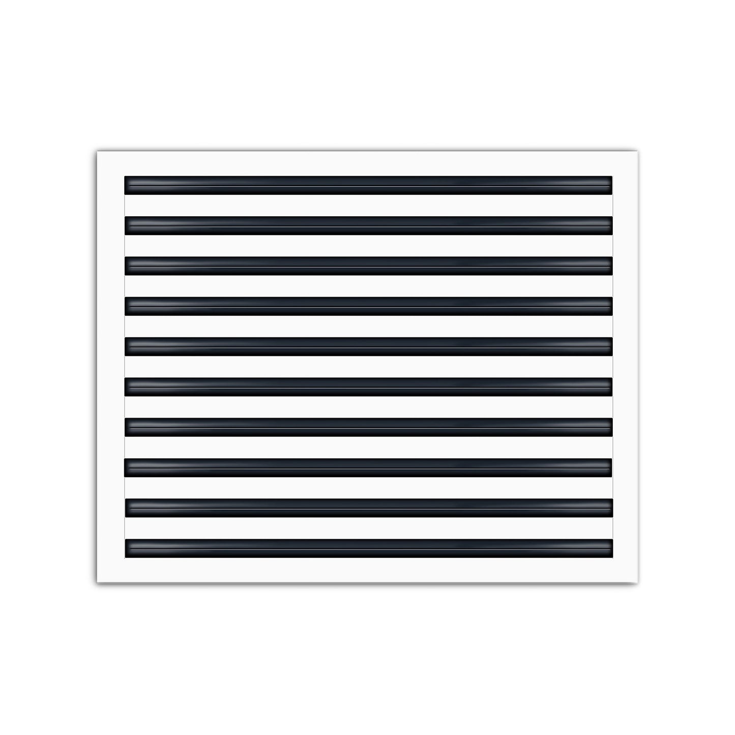 Front of 25x20 Modern Air Vent Cover White - 25x20 Standard Linear Slot Diffuser White - Texas Buildmart
