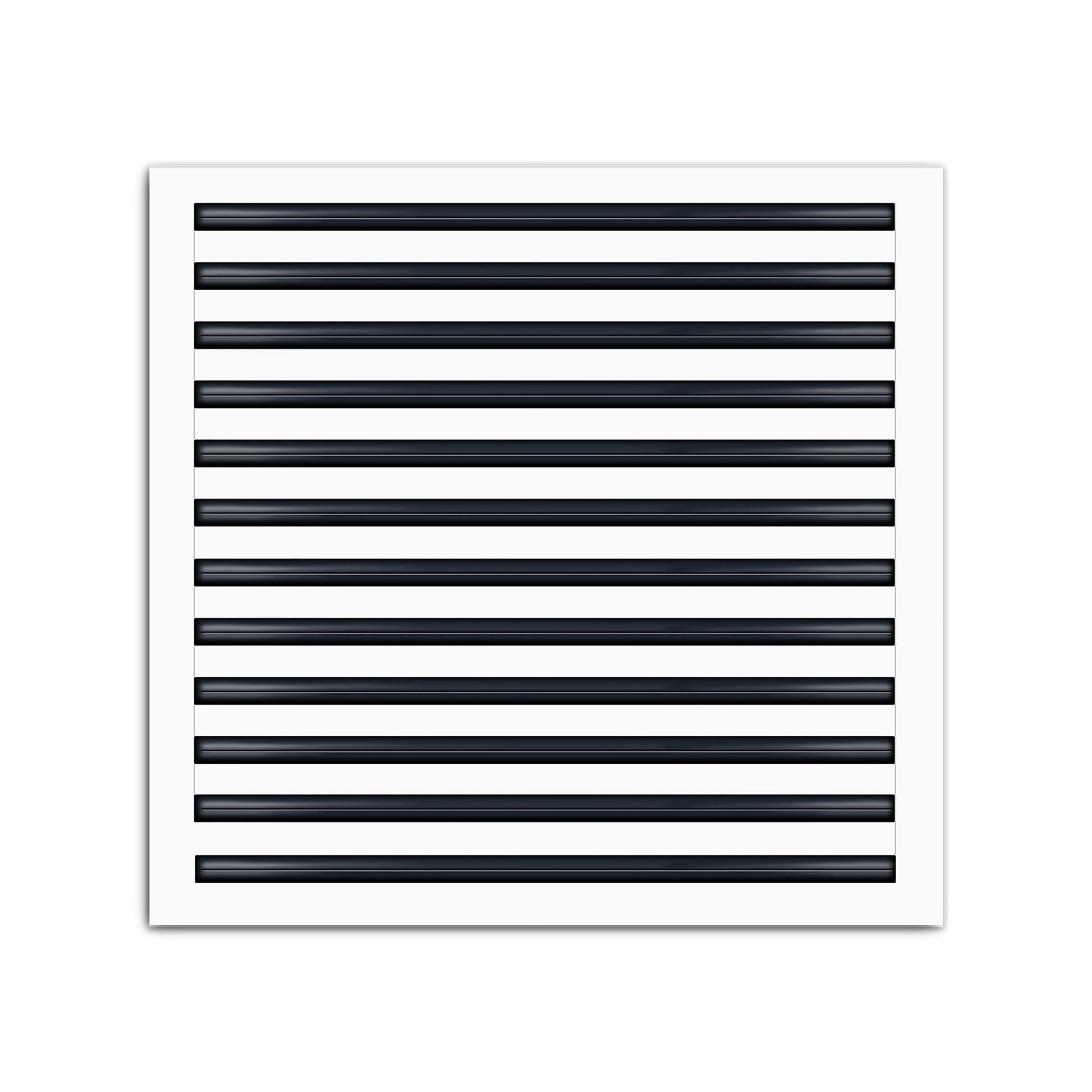 Front of 25x24 Modern Air Vent Cover White - 25x24 Standard Linear Slot Diffuser White - Texas Buildmart