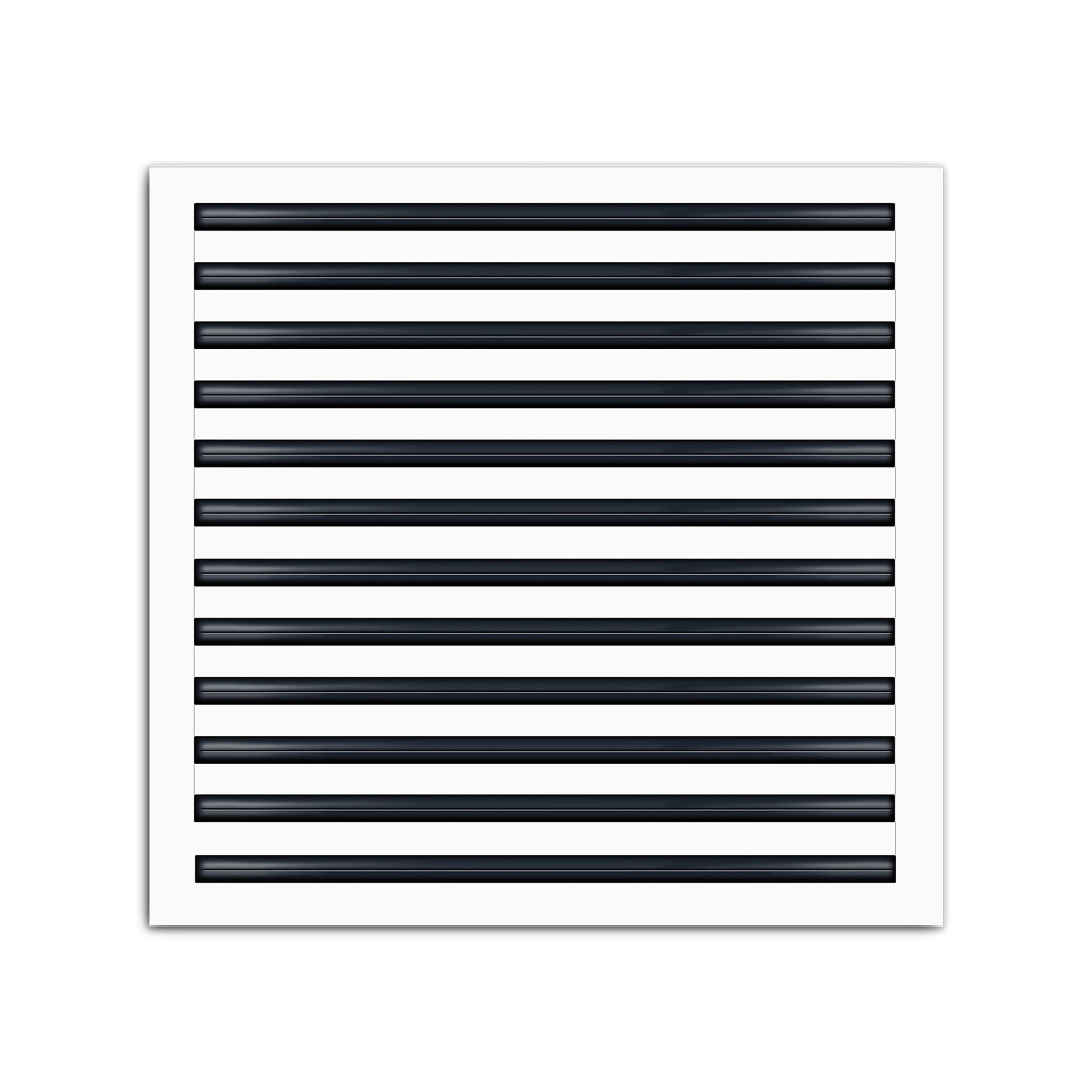 Front of 25x24 Modern Air Vent Cover White - 25x24 Standard Linear Slot Diffuser White - Texas Buildmart