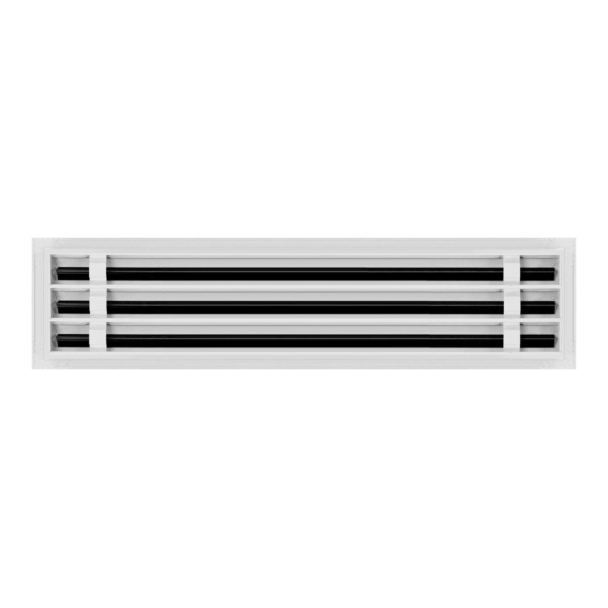 Back of 25x6 Modern Air Vent Cover White - 25x6 Standard Linear Slot Diffuser White - Texas Buildmart