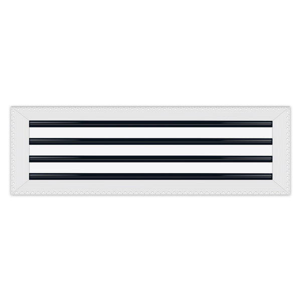 BUILDMART - 26x8 MUD-IN Air Vent Cover - Drywall MUD IN White Air Vent - MUD Linear Slot Diffuser - Register Grille for Ceiling and Walls - Texas Buildmart