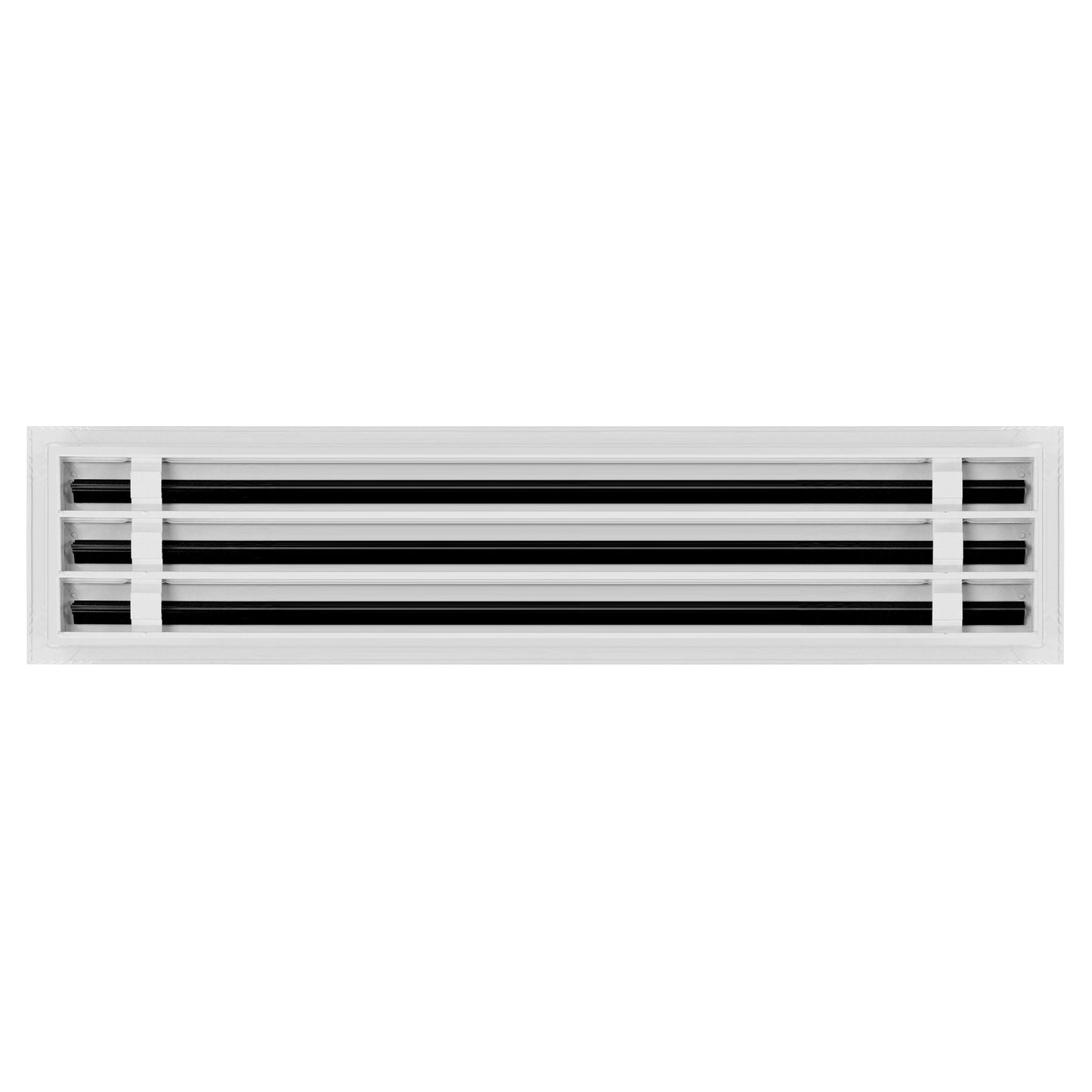 Back of 26x6 Modern Air Vent Cover White - 26x6 Standard Linear Slot Diffuser White - Texas Buildmart