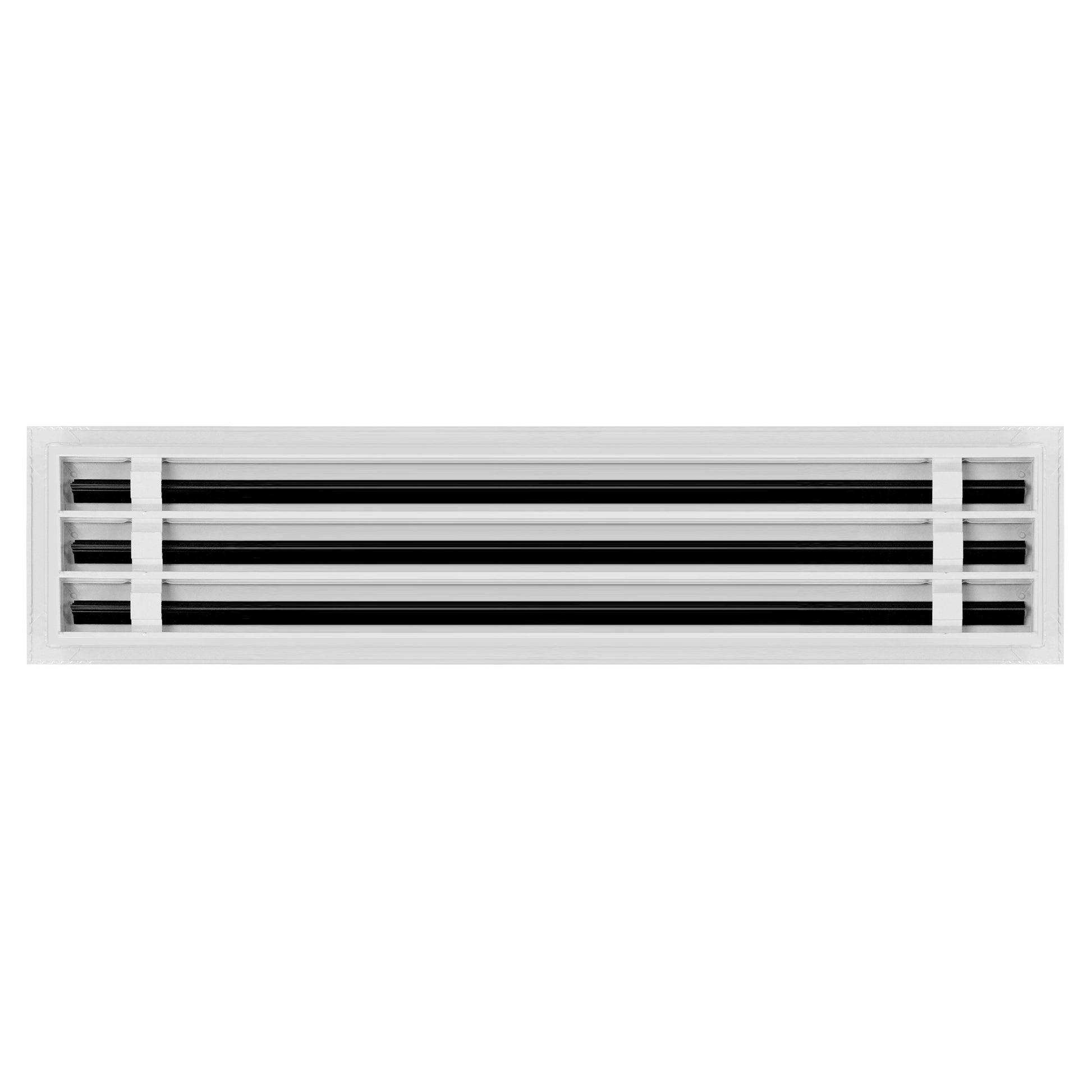 Back of 26x6 Modern Air Vent Cover White - 26x6 Standard Linear Slot Diffuser White - Texas Buildmart