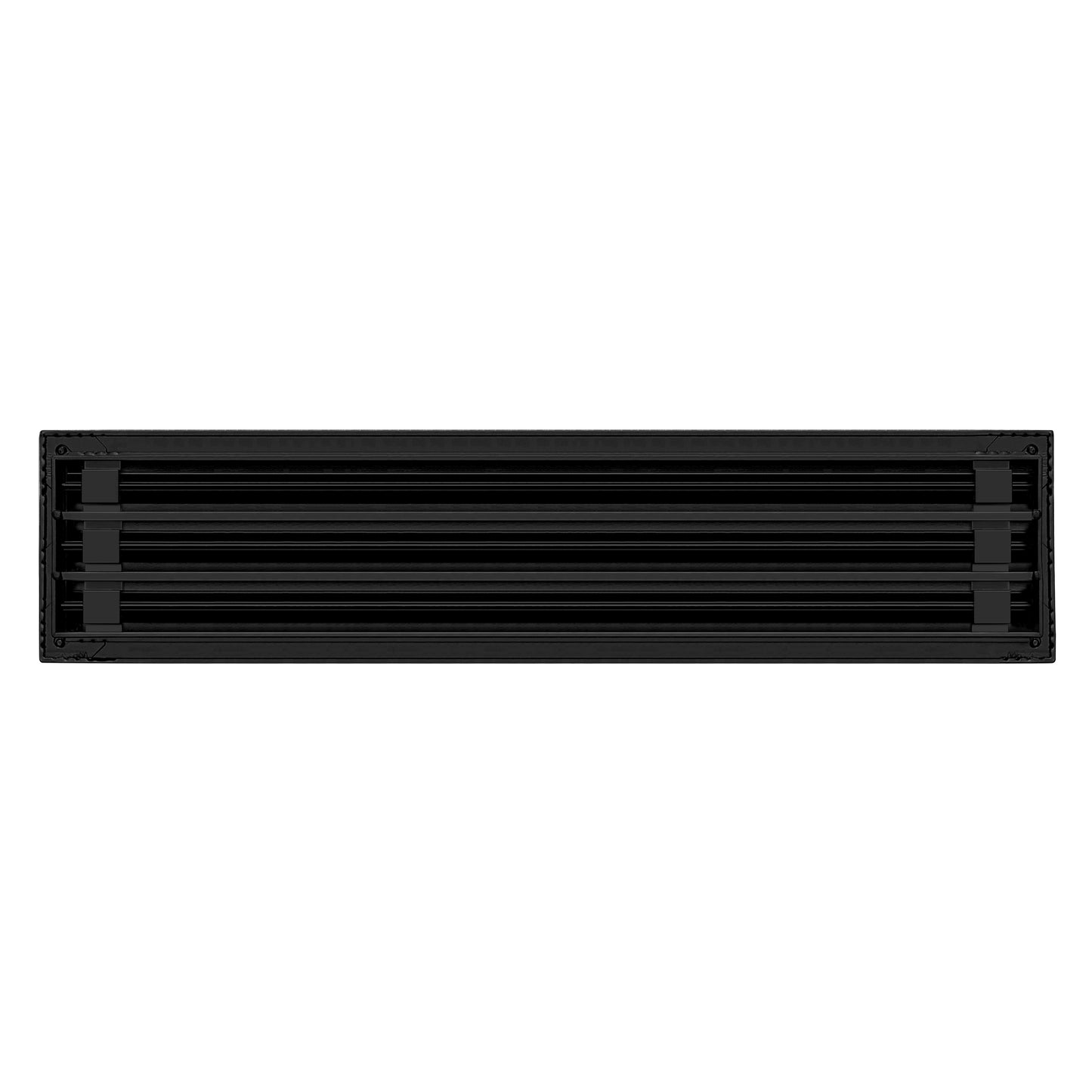 Back of 26x6 Modern Air Vent Cover Black - 26x6 Standard Linear Slot Diffuser Black - Texas Buildmart