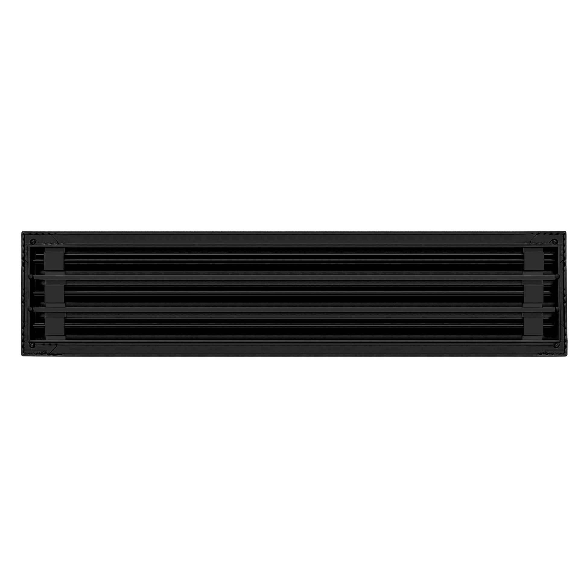 Back of 26x6 Modern Air Vent Cover Black - 26x6 Standard Linear Slot Diffuser Black - Texas Buildmart