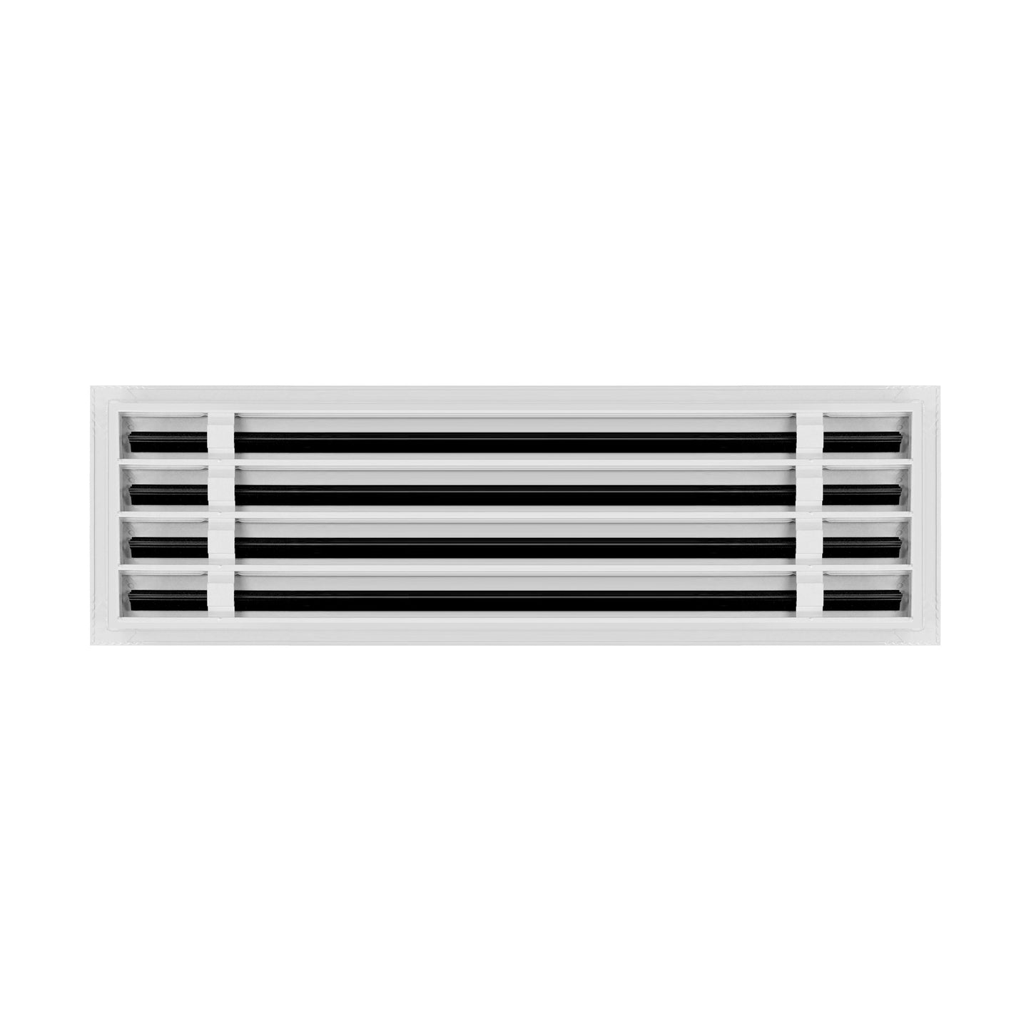 Back of 26x8 Modern Air Vent Cover White - 26x8 Standard Linear Slot Diffuser White - Texas Buildmart