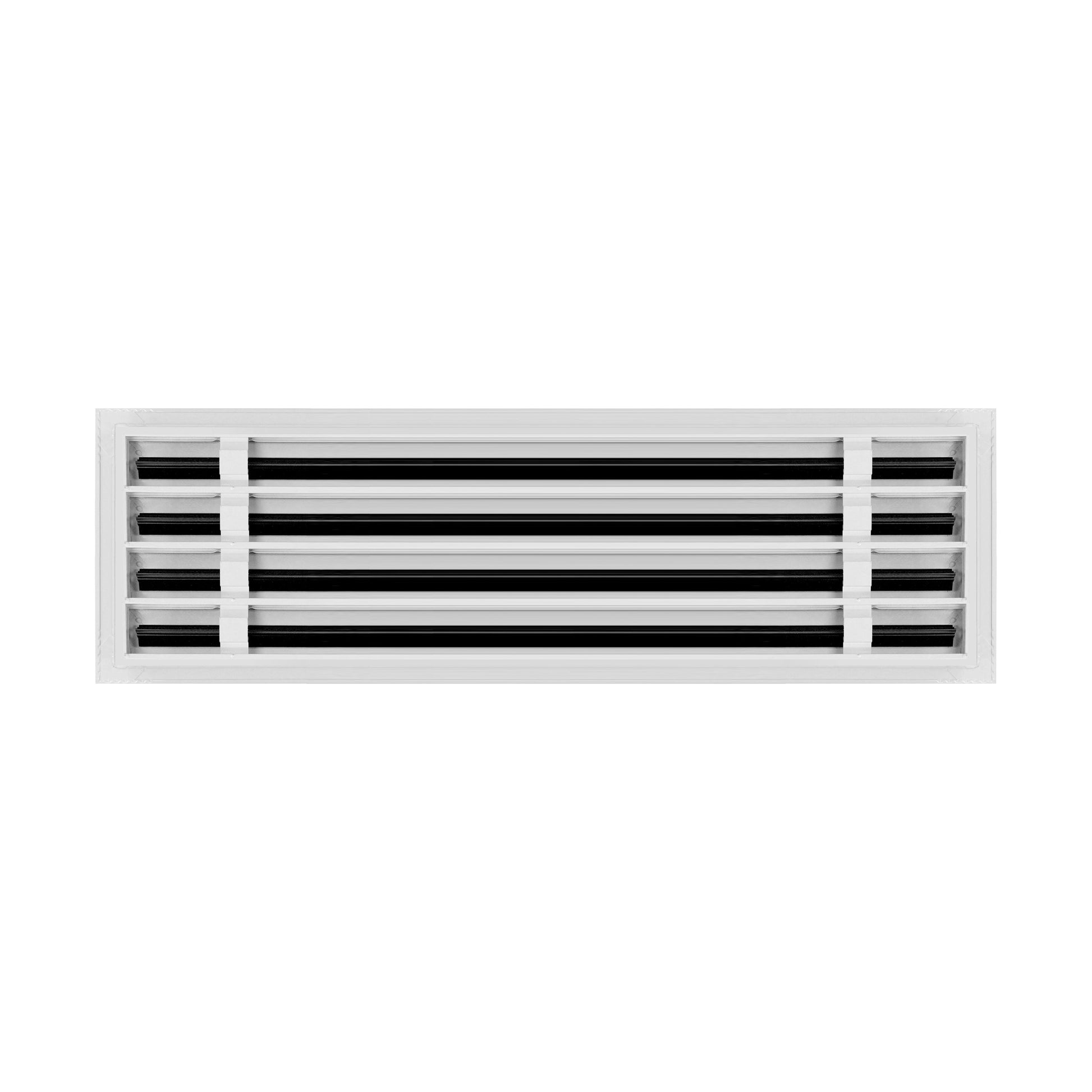 Back of 26x8 Modern Air Vent Cover White - 26x8 Standard Linear Slot Diffuser White - Texas Buildmart