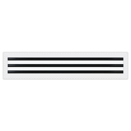 BUILDMART - 28x6 MUD-IN Air Vent Cover - Drywall MUD IN White Air Vent - MUD Linear Slot Diffuser - Register Grille for Ceiling and Walls - Texas Buildmart