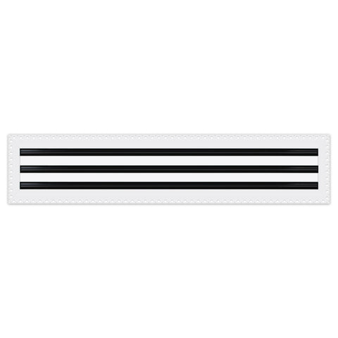 BUILDMART - 28x6 Mud In Air Vent Cover - Drywall Mud-in White Air Vent - Mud Linear Slot Diffuser - Register Grille for Ceiling and Walls - Texas Buildmart