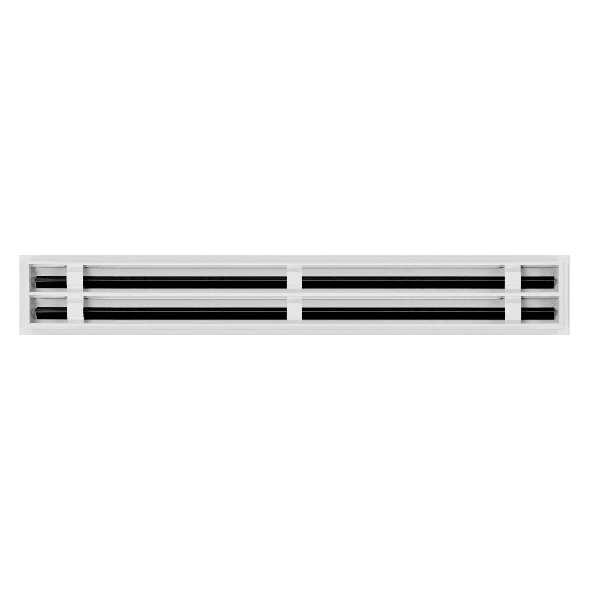 Back of 28x4 Modern Air Vent Cover White - 28x4 Standard Linear Slot Diffuser White - Texas Buildmart