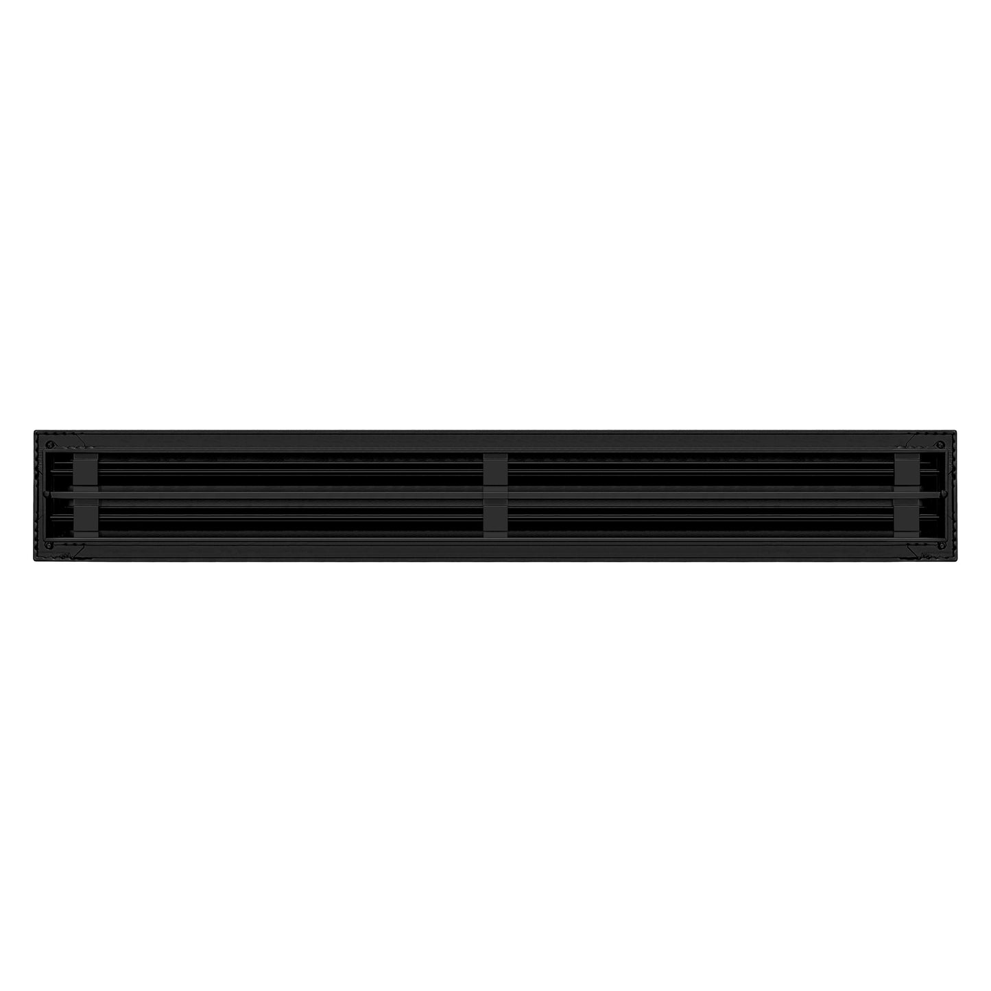 Back of 28x4 Modern Air Vent Cover Black - 28x4 Standard Linear Slot Diffuser Black - Texas Buildmart