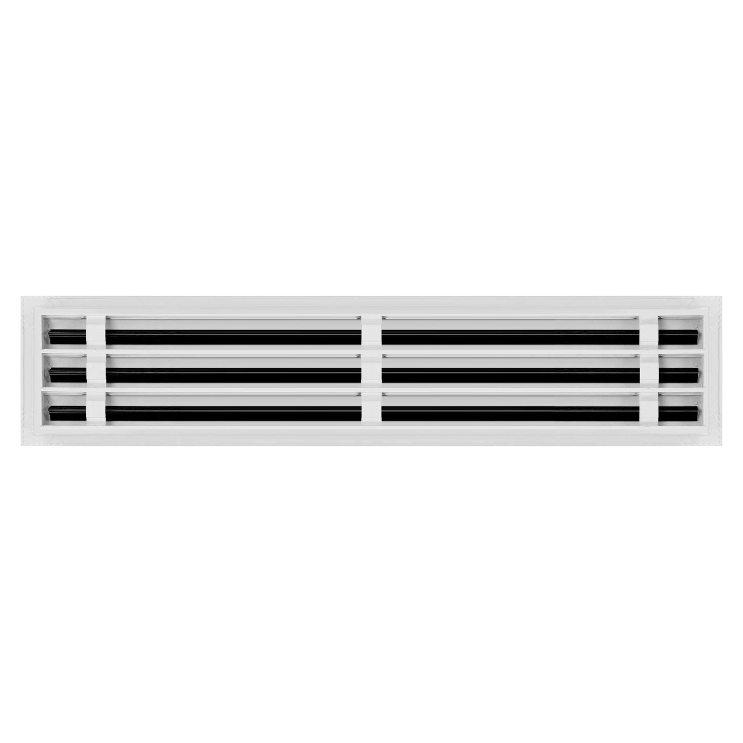 Back of 28x6 Modern Air Vent Cover White - 28x6 Standard Linear Slot Diffuser White - Texas Buildmart