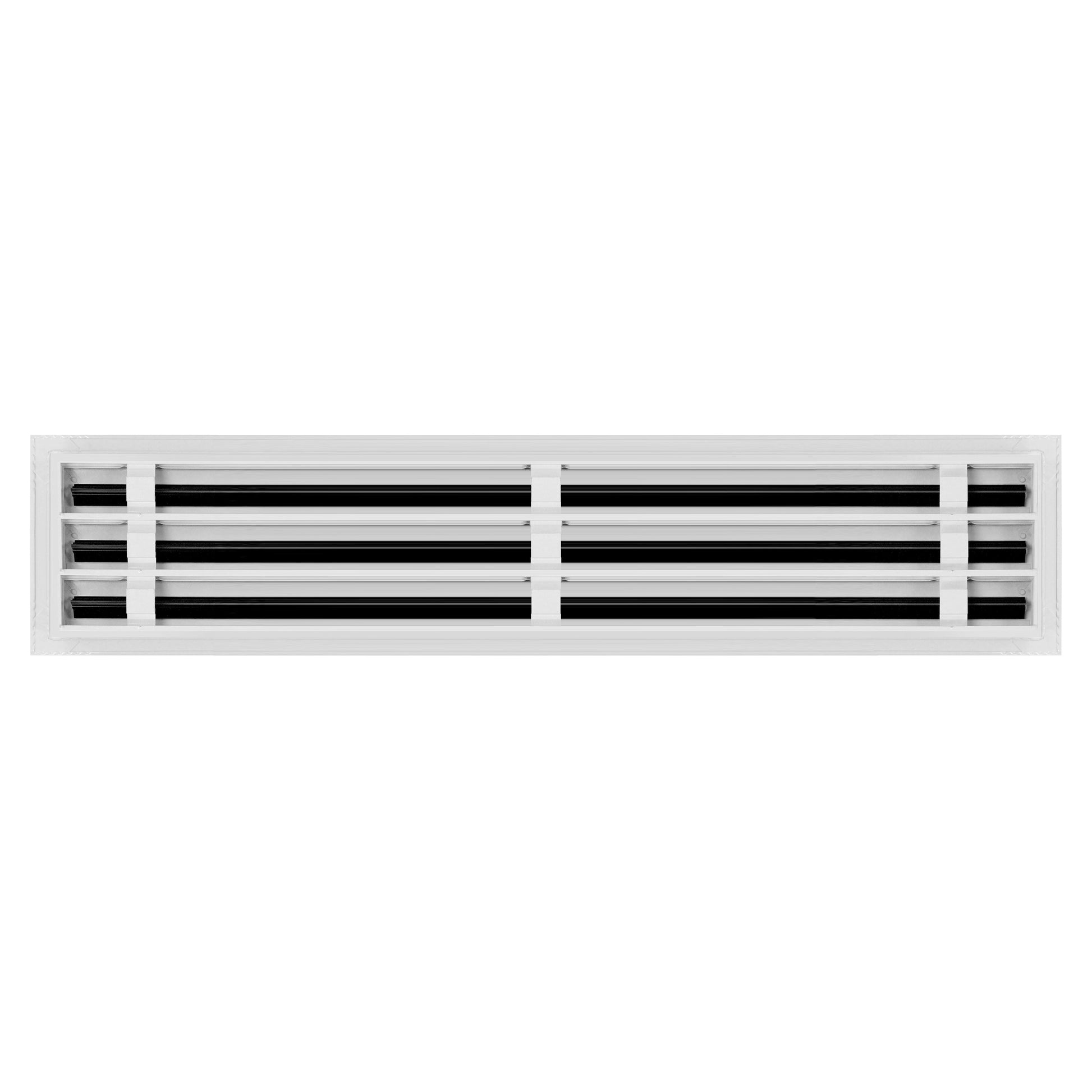Back of 28x6 Modern Air Vent Cover White - 28x6 Standard Linear Slot Diffuser White - Texas Buildmart