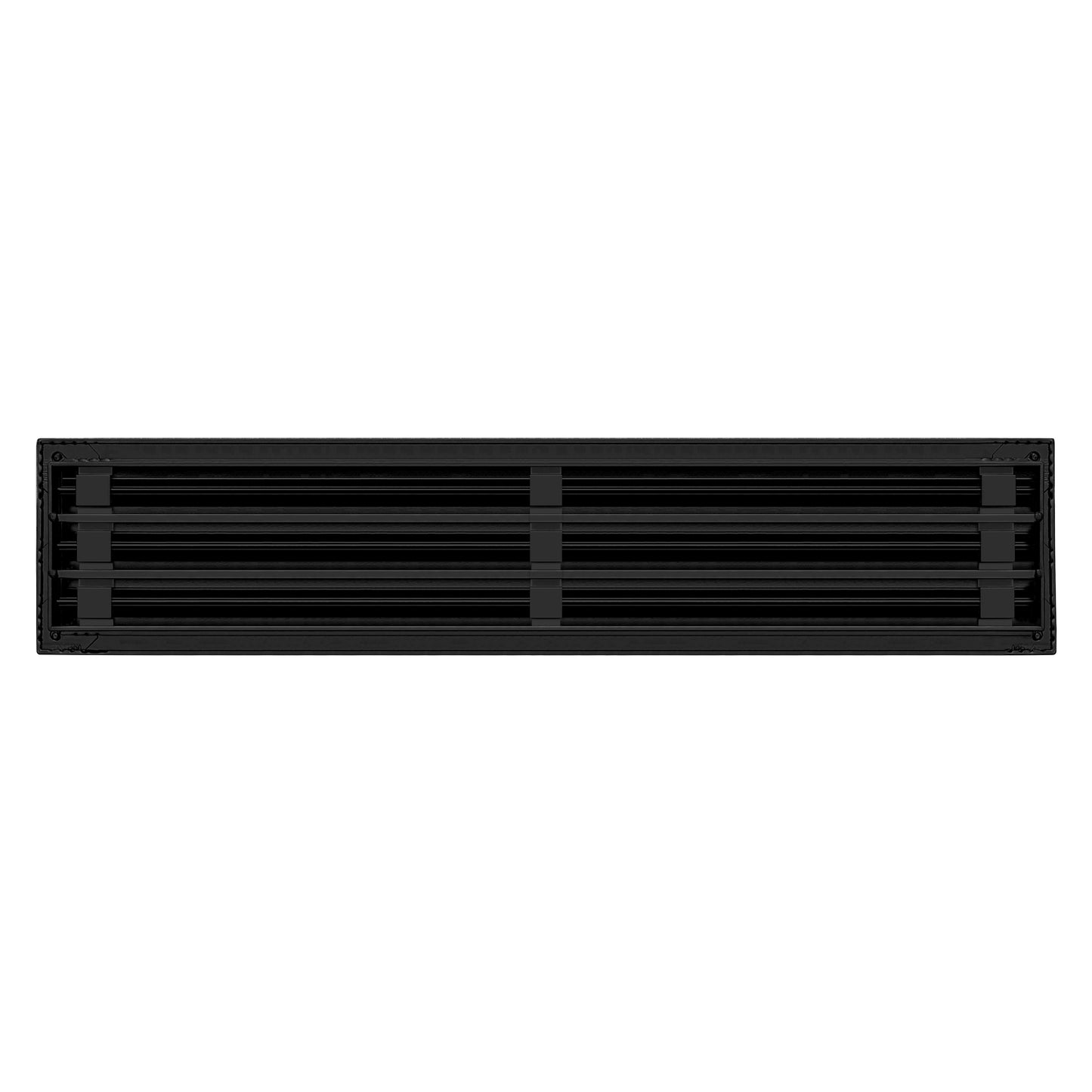 Back of 28x6 Modern Air Vent Cover Black - 28x6 Standard Linear Slot Diffuser Black - Texas Buildmart