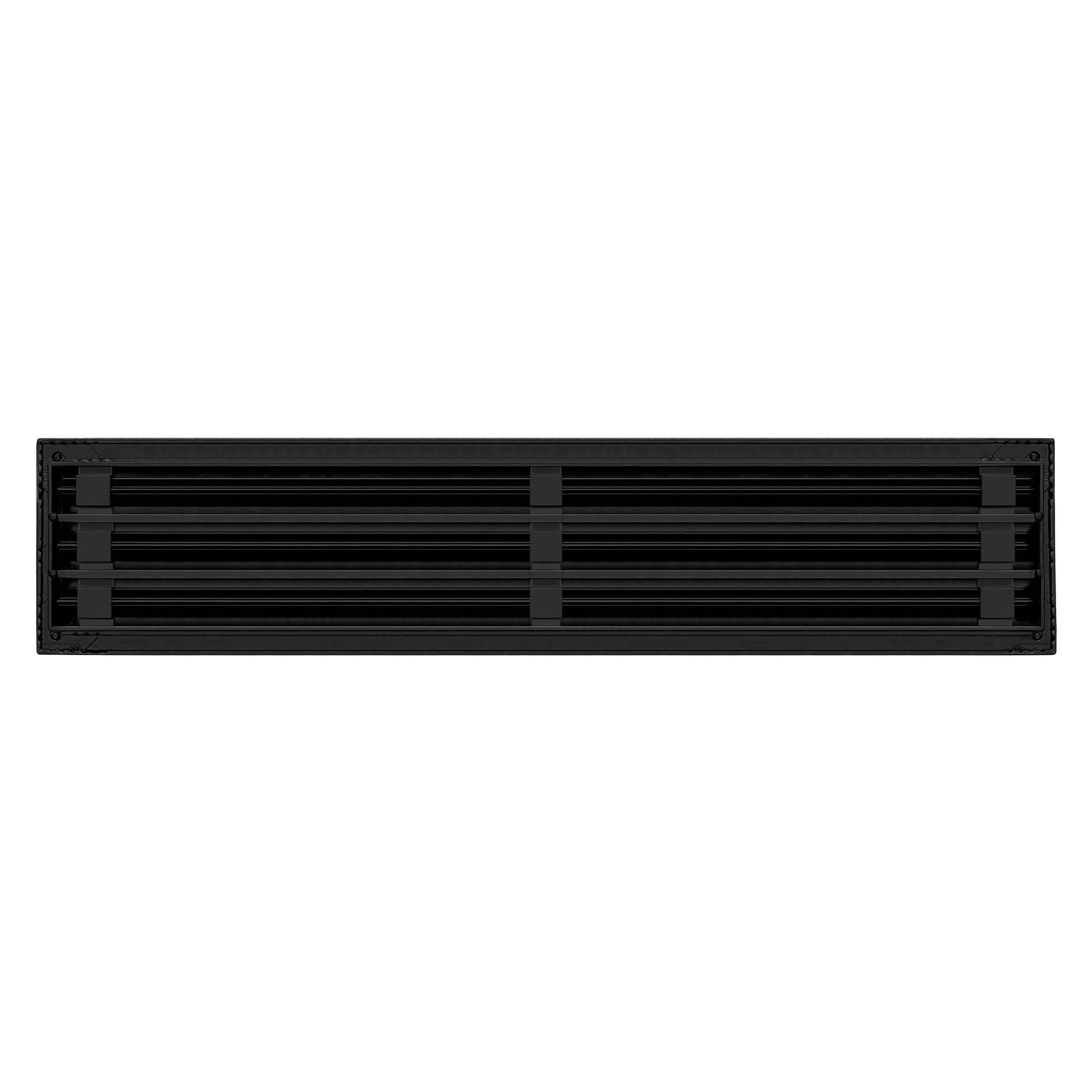 Back of 28x6 Modern Air Vent Cover Black - 28x6 Standard Linear Slot Diffuser Black - Texas Buildmart