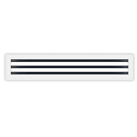 BUILDMART - 30x6 Mud In Air Vent Cover - Drywall Mud-in White Air Vent - Mud Linear Slot Diffuser - Register Grille for Ceiling and Walls - Texas Buildmart
