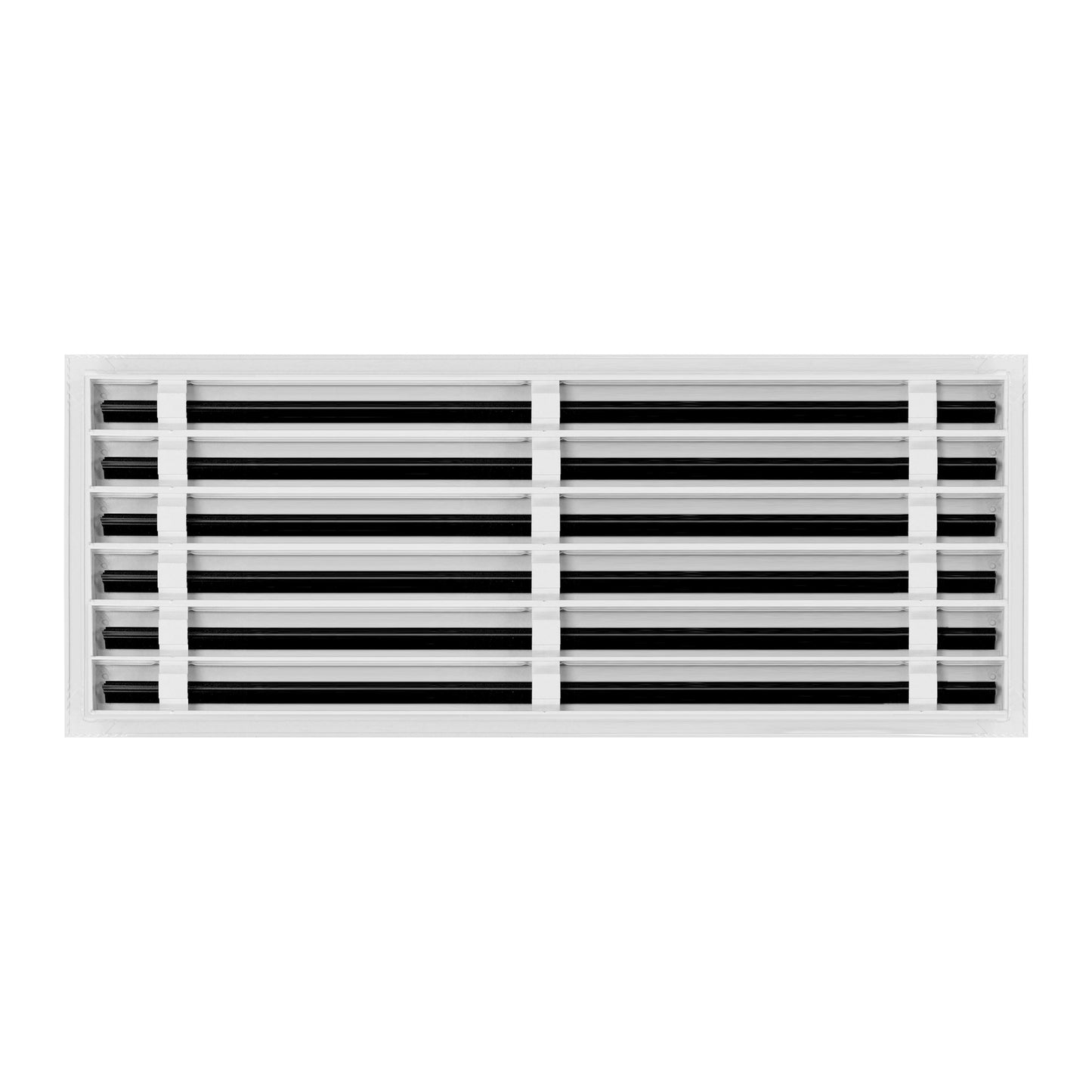 Back of 30x12 Modern Air Vent Cover White - 30x12 Standard Linear Slot Diffuser White - Texas Buildmart