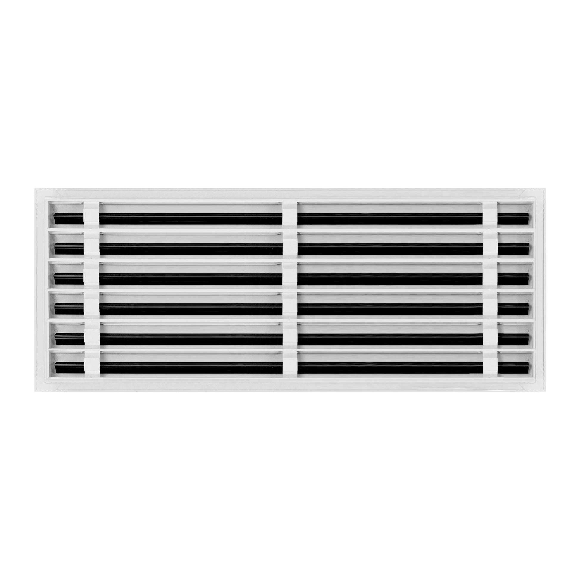 Back of 30x12 Modern Air Vent Cover White - 30x12 Standard Linear Slot Diffuser White - Texas Buildmart