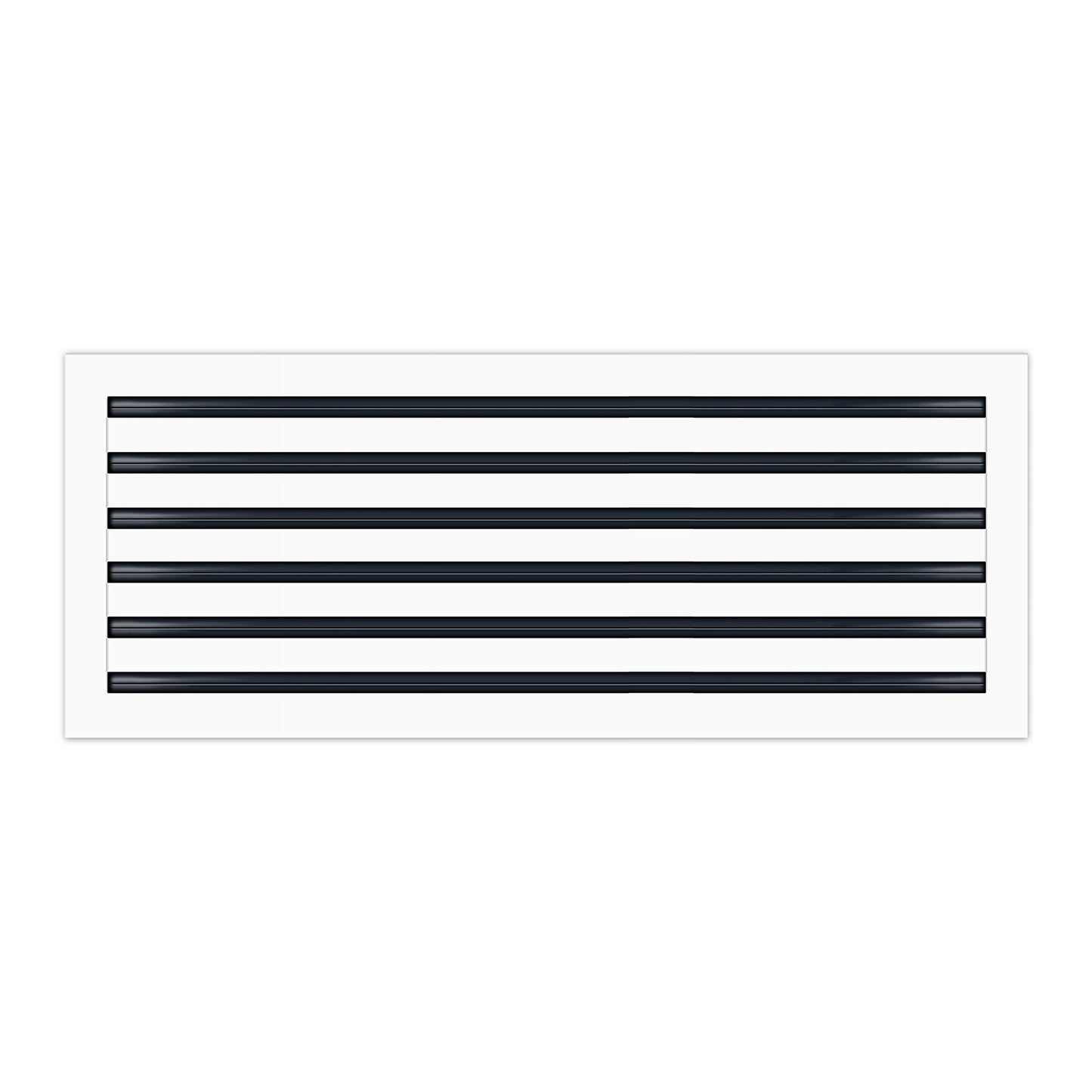 Front of 30x12 Modern Air Vent Cover White - 30x12 Standard Linear Slot Diffuser White - Texas Buildmart