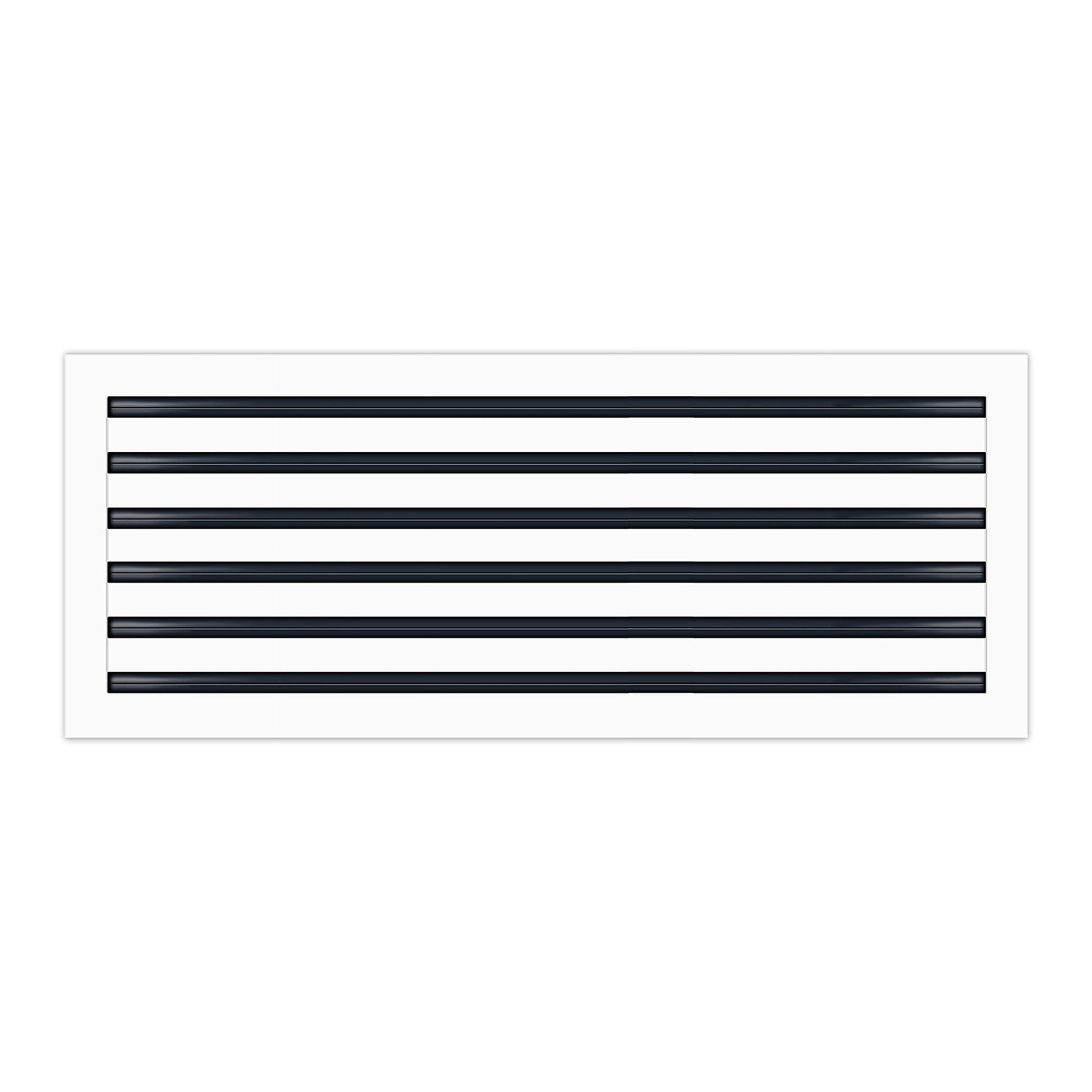 Front of 30x12 Modern Air Vent Cover White - 30x12 Standard Linear Slot Diffuser White - Texas Buildmart