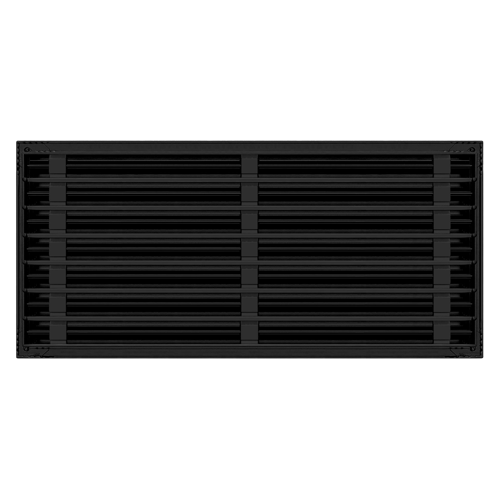 Back of 30x14 Modern Air Vent Cover Black - 30x14 Standard Linear Slot Diffuser Black - Texas Buildmart