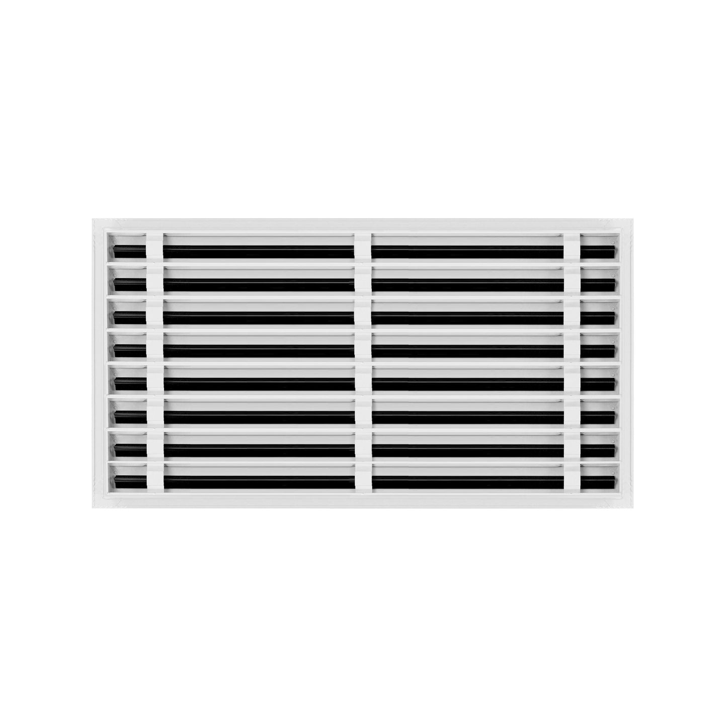 Back of 30x16 Modern Air Vent Cover White - 30x16 Standard Linear Slot Diffuser White - Texas Buildmart