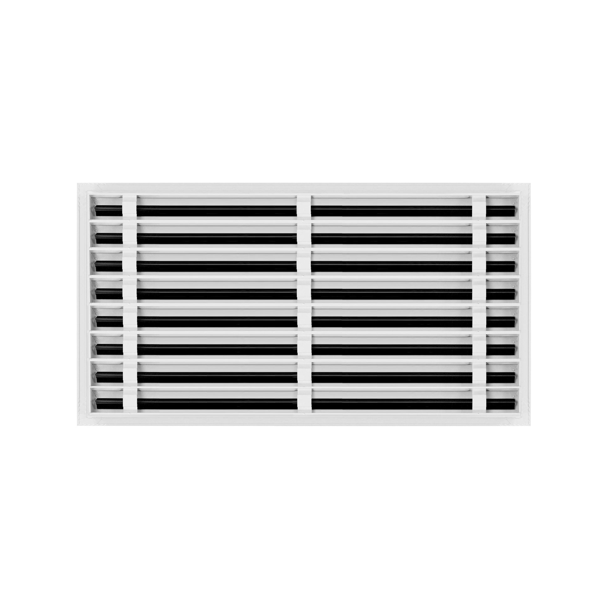 Back of 30x16 Modern Air Vent Cover White - 30x16 Standard Linear Slot Diffuser White - Texas Buildmart