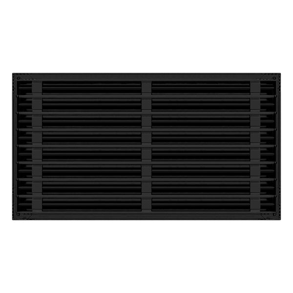 Back of 30x16 Modern Air Vent Cover Black - 30x16 Standard Linear Slot Diffuser Black - Texas Buildmart