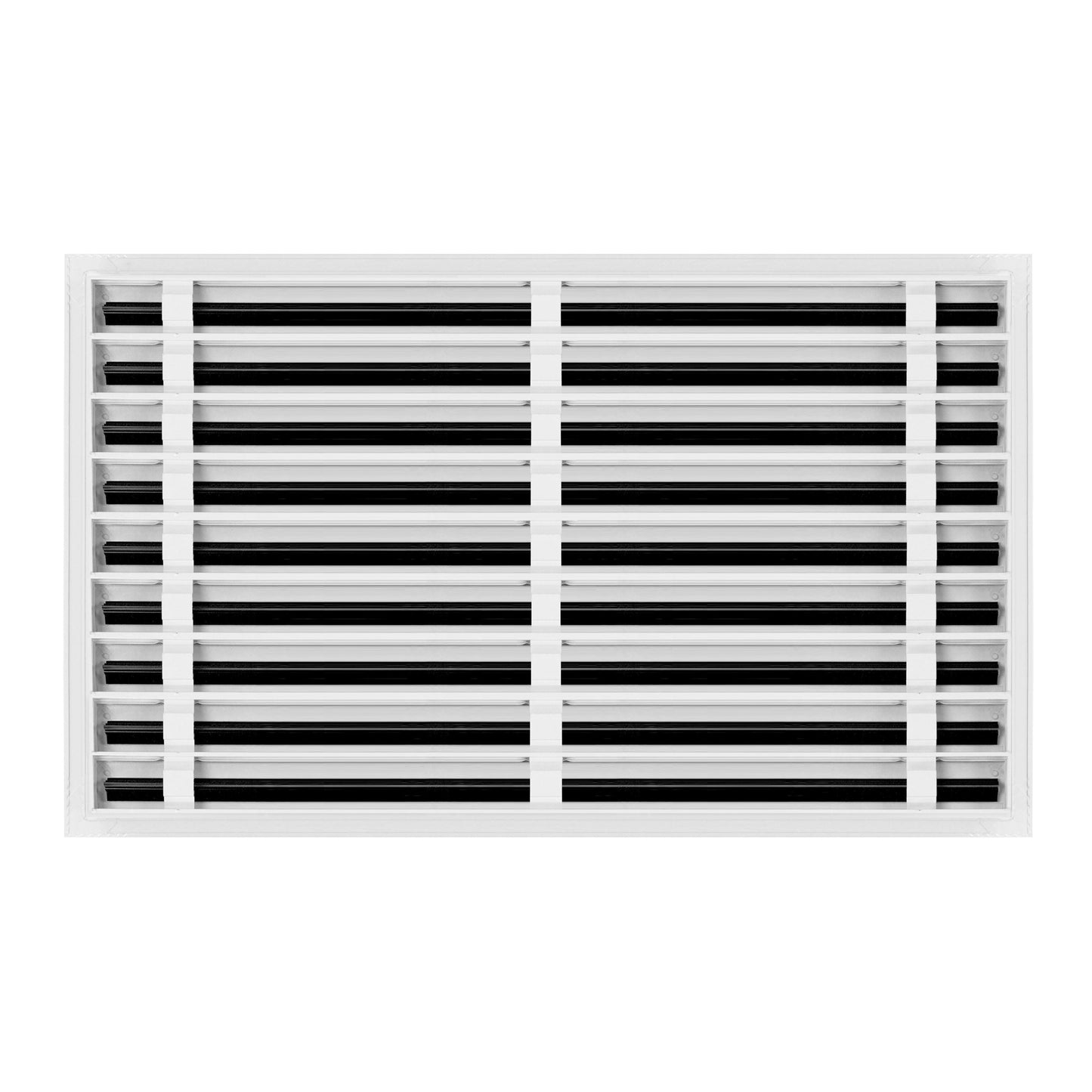Back of 30x18 Modern Air Vent Cover White - 30x18 Standard Linear Slot Diffuser White - Texas Buildmart