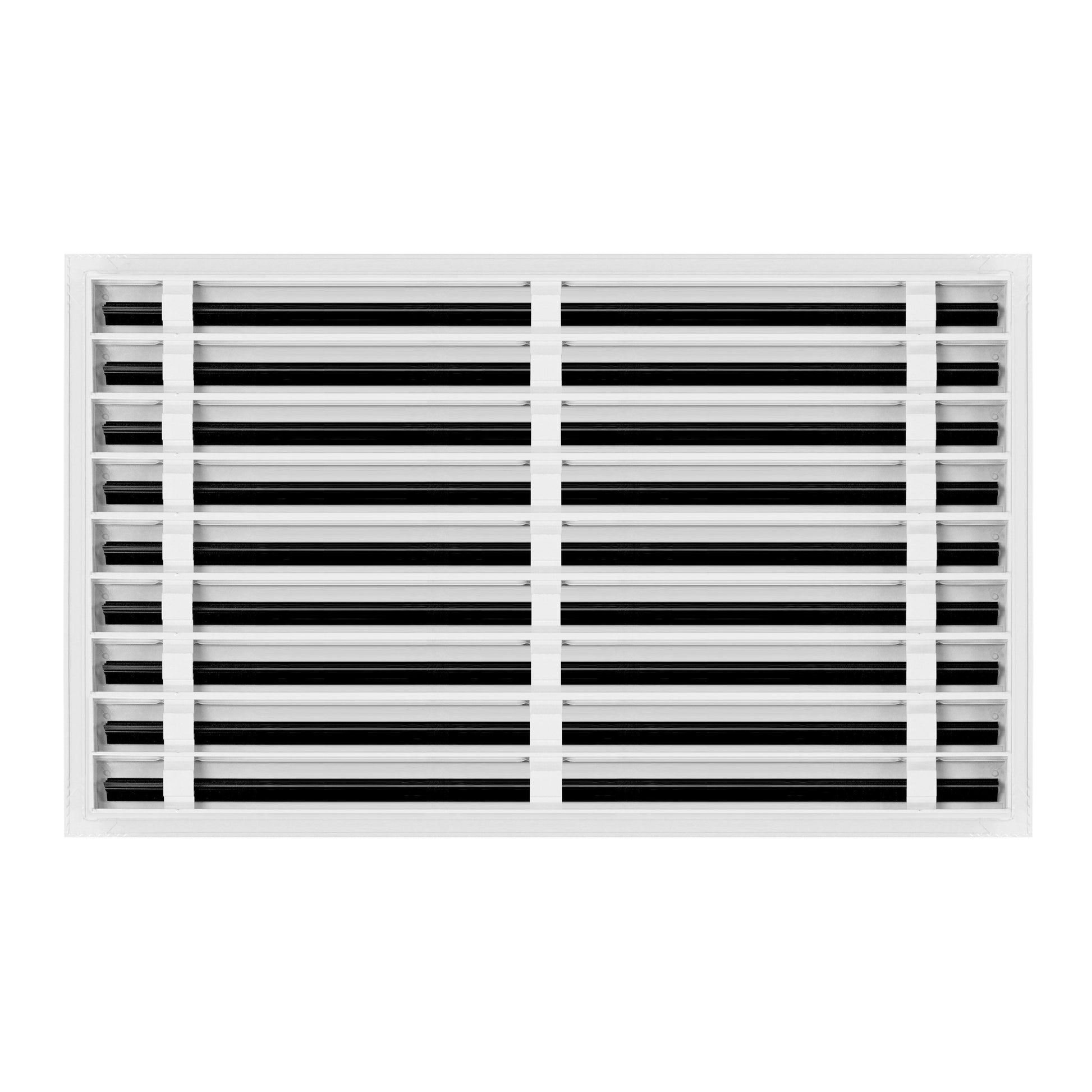 Back of 30x18 Modern Air Vent Cover White - 30x18 Standard Linear Slot Diffuser White - Texas Buildmart