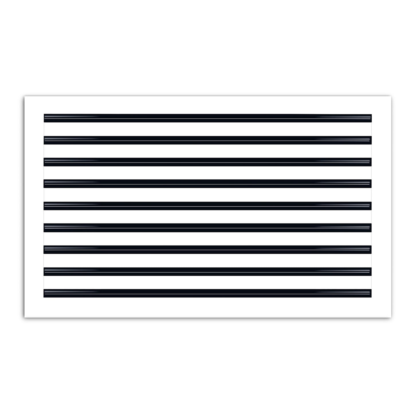 Front of 30x18 Modern Air Vent Cover White - 30x18 Standard Linear Slot Diffuser White - Texas Buildmart