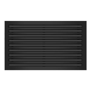 Front of 30x18 Modern Air Vent Cover Black - 30x18 Standard Linear Slot Diffuser Black - Texas Buildmart