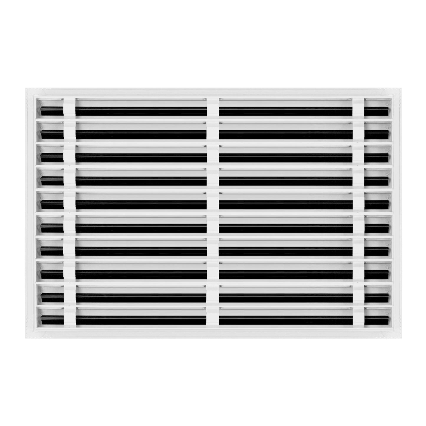 Back of 30x20 Modern Air Vent Cover White - 30x20 Standard Linear Slot Diffuser White - Texas Buildmart